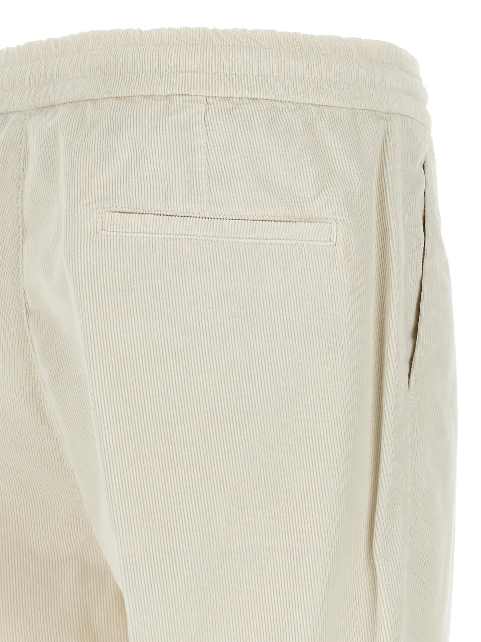 Brunello Cucinelli Corduroy Trousers In White