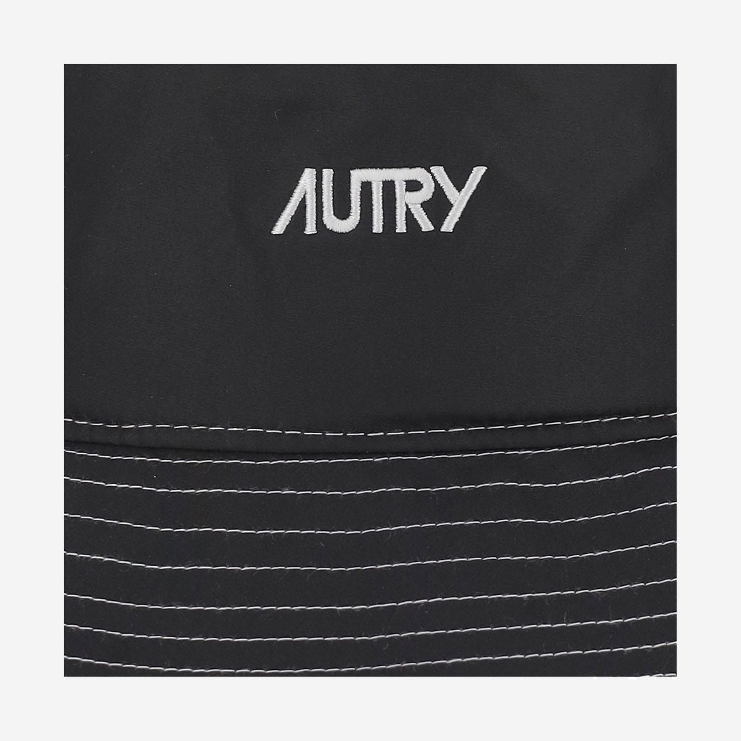 Autry Nylon Bucket Hat With Logo In Black