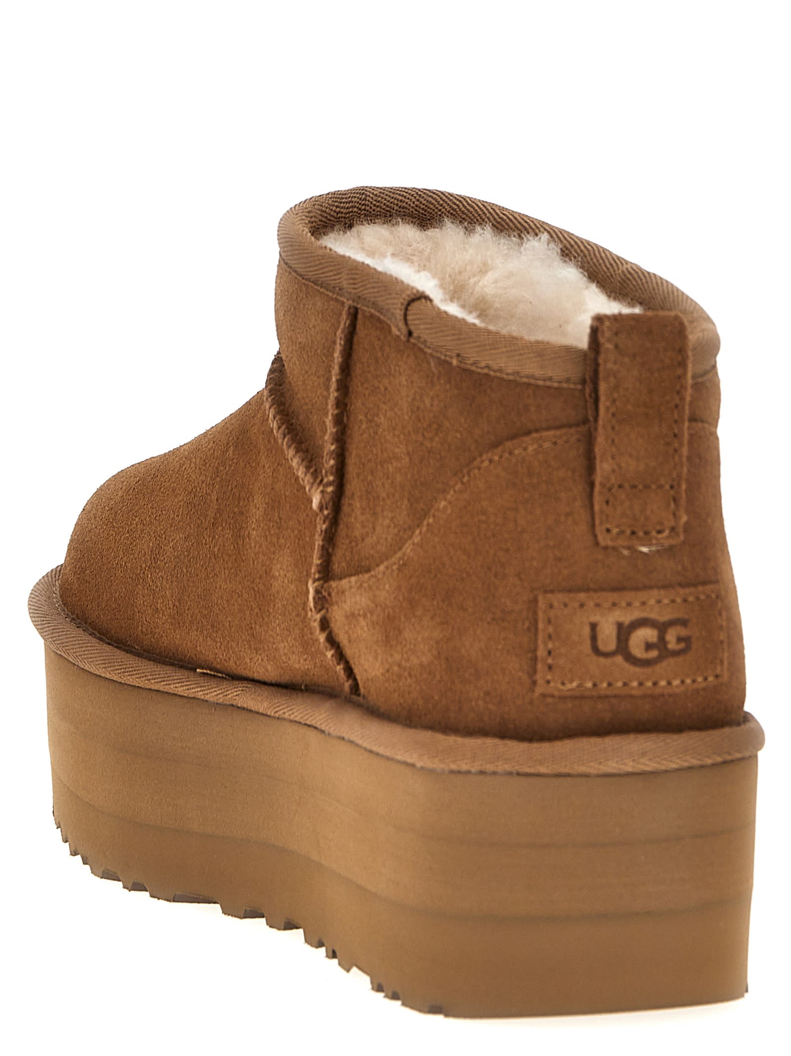 Ugg Classic Ultra Mini Platform Ankle Boots In Brown
