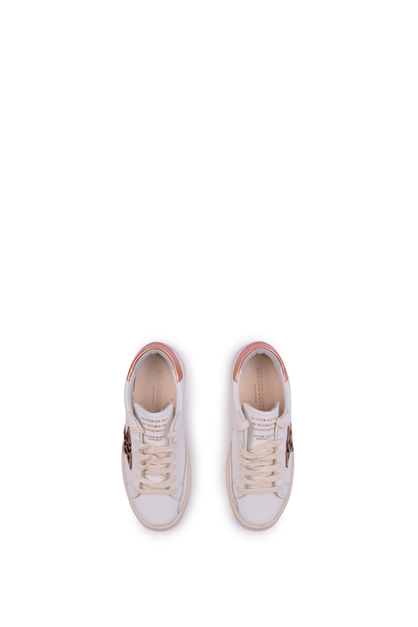 Shop Golden Goose Leather Sneakers In White