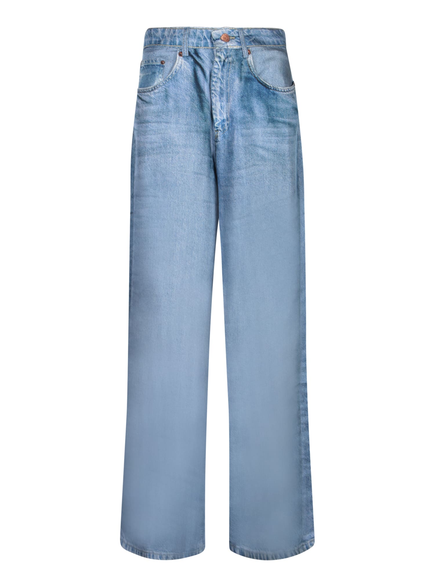 Shop Pierre-louis Mascia Light Blue Silk Pants