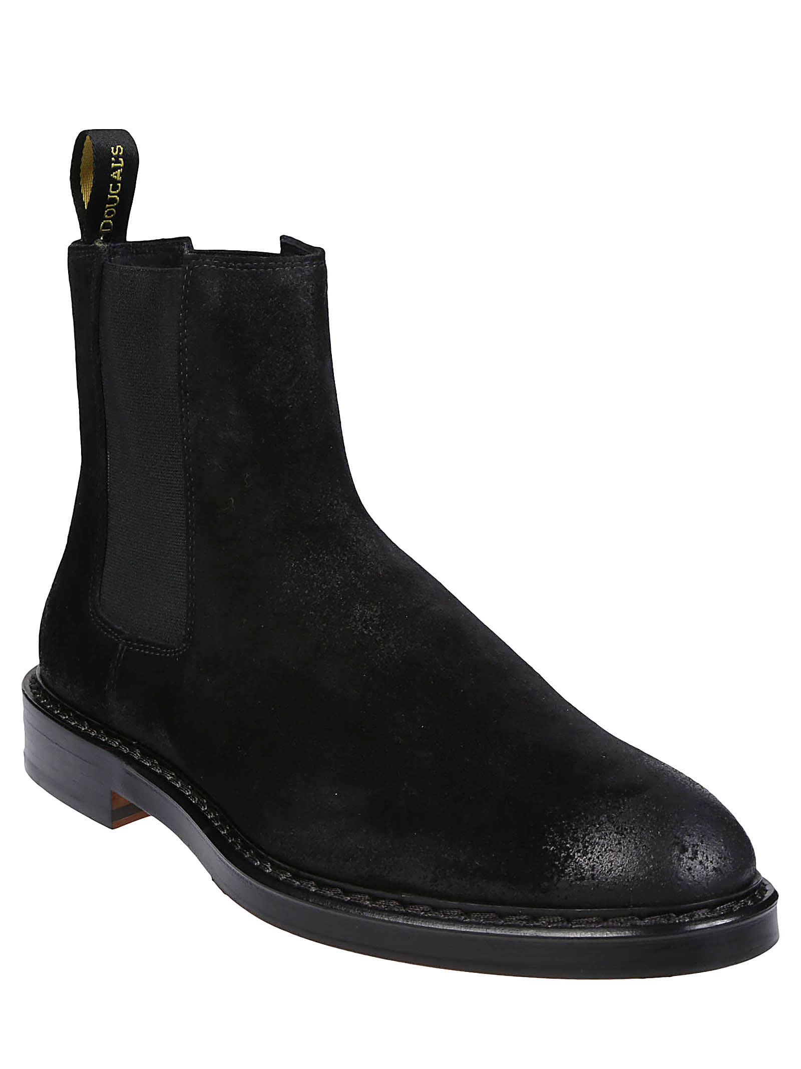 Shop Doucal's Beatles Ankle Boots In Nero/fondo Nero