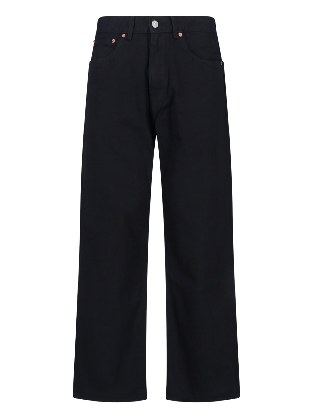 Our Legacy Straight Leg Five-pocket Trousers With Belt Loops In Black