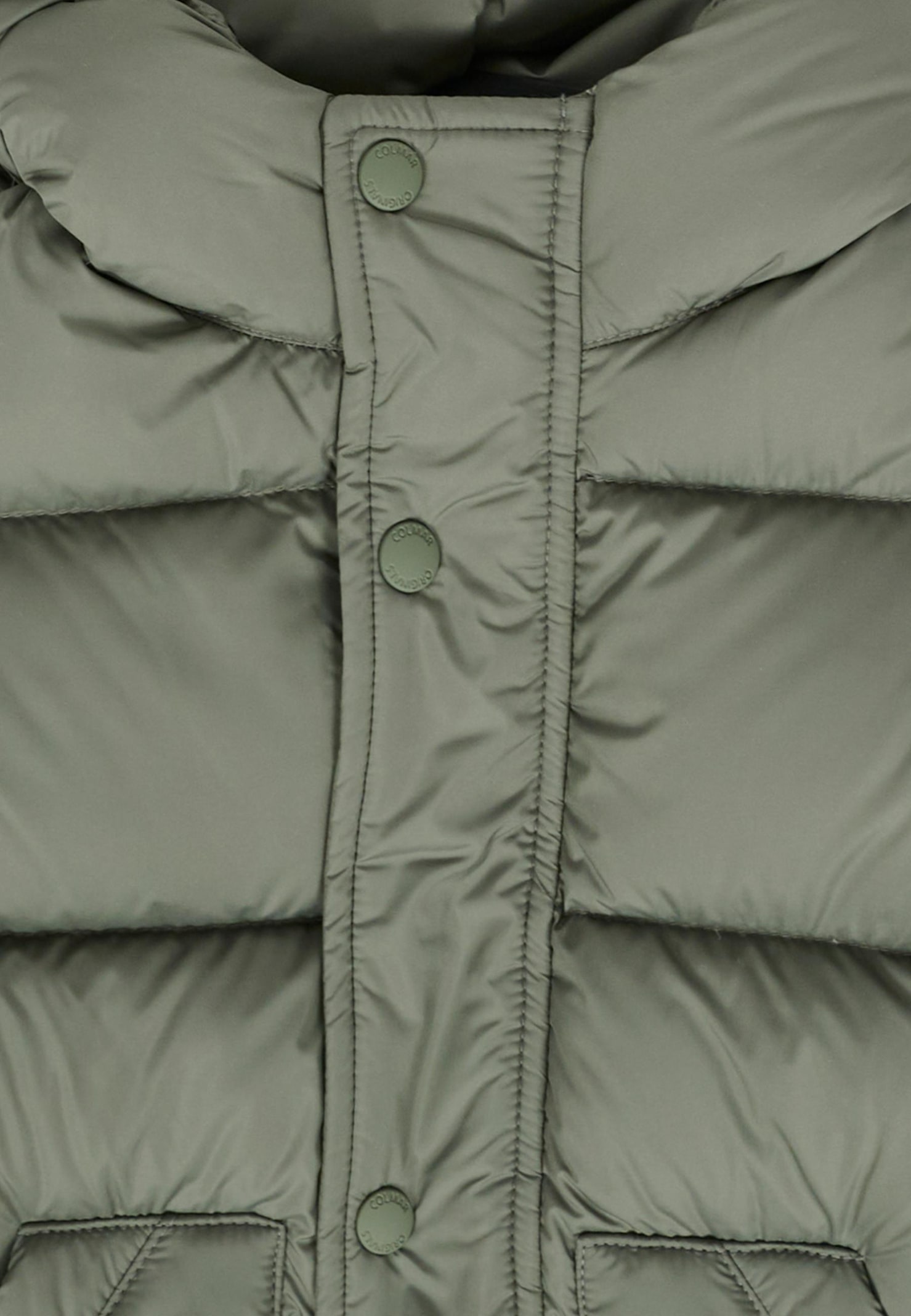 Colmar Green Down Jacket For Baby Boy With Logo In Green