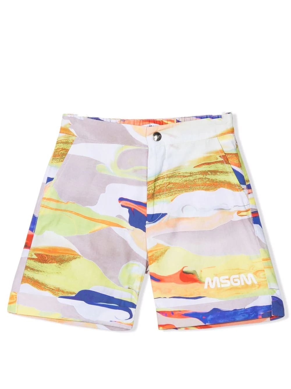 MSGM Shorts With Color-block Design