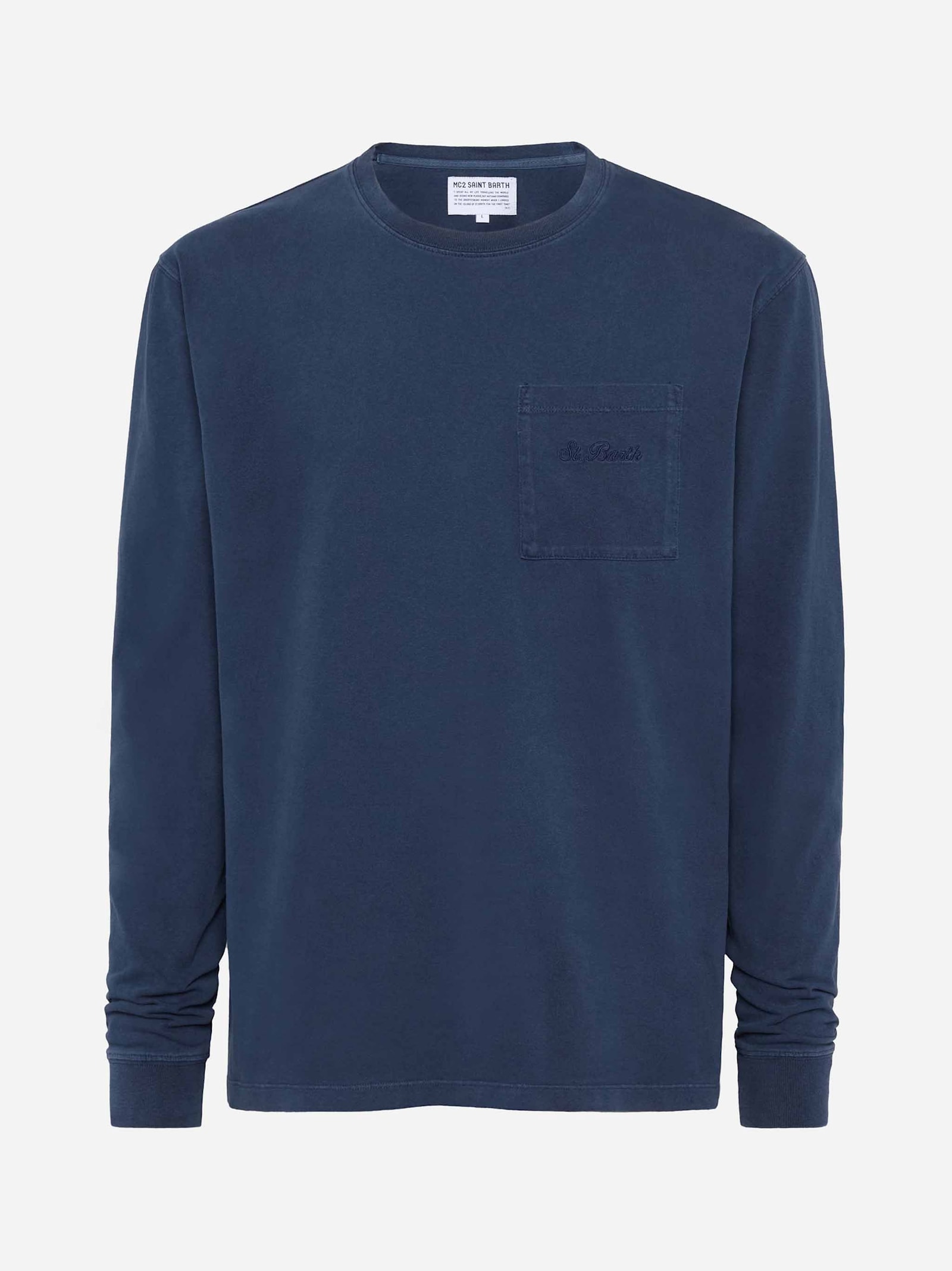 Mc2 Saint Barth Winter Cotton T-shirt Luton In Blue