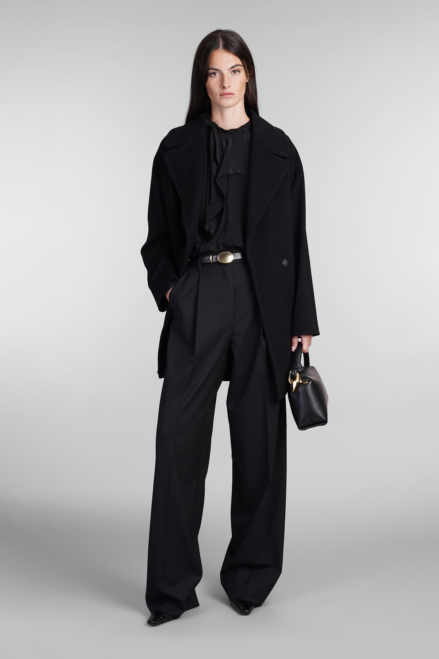 Shop Tagliatore Astrid Coat In Black Wool