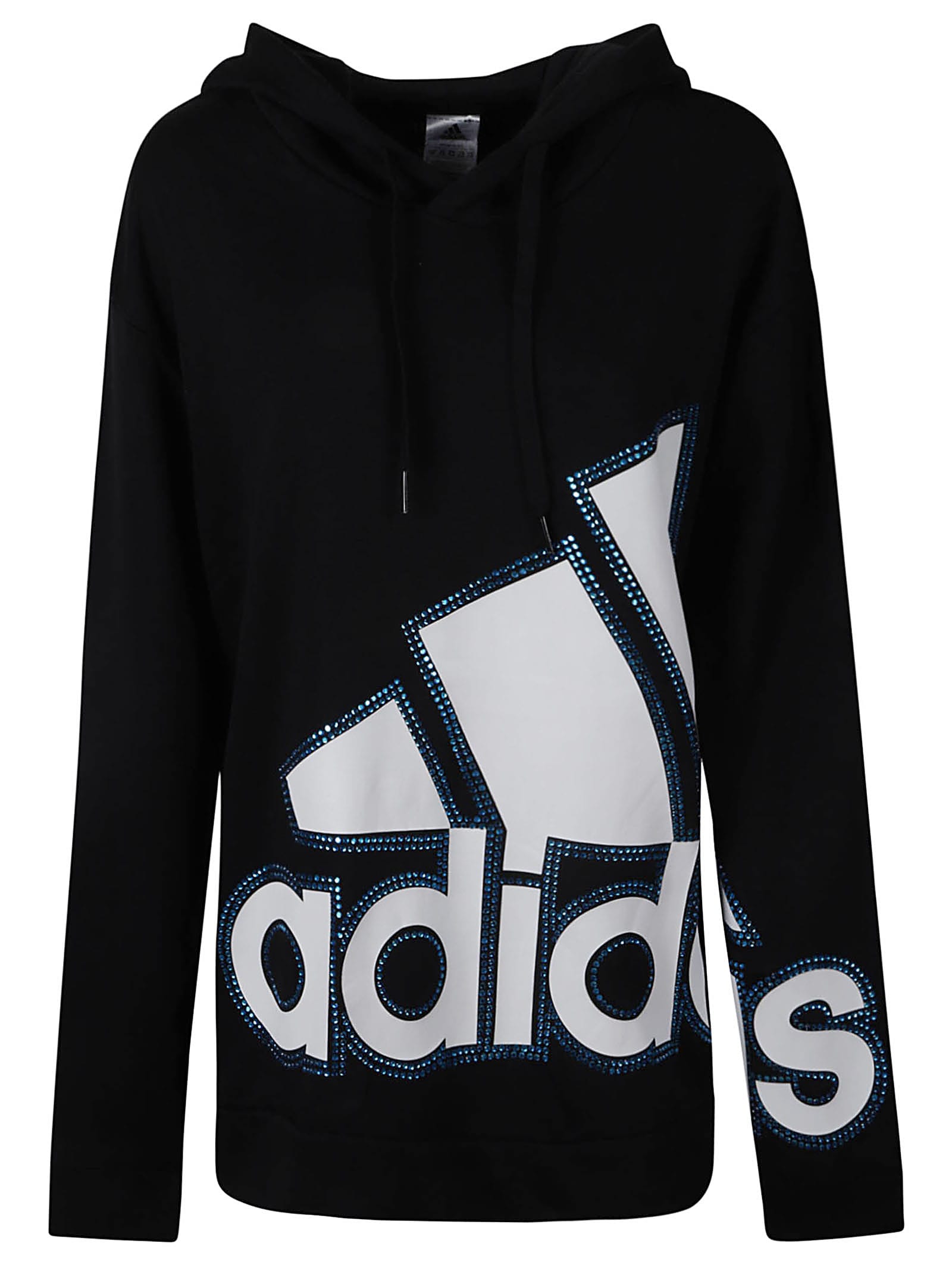Adidas Originals Logo Embellished Hoodie In Black