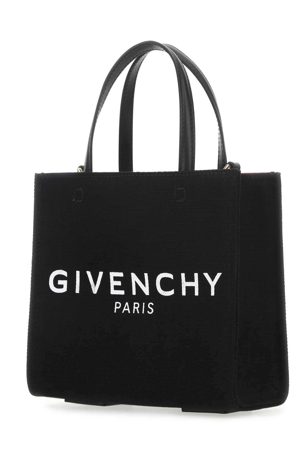 Shop Givenchy Black Canvas G-tote Handbag In 001
