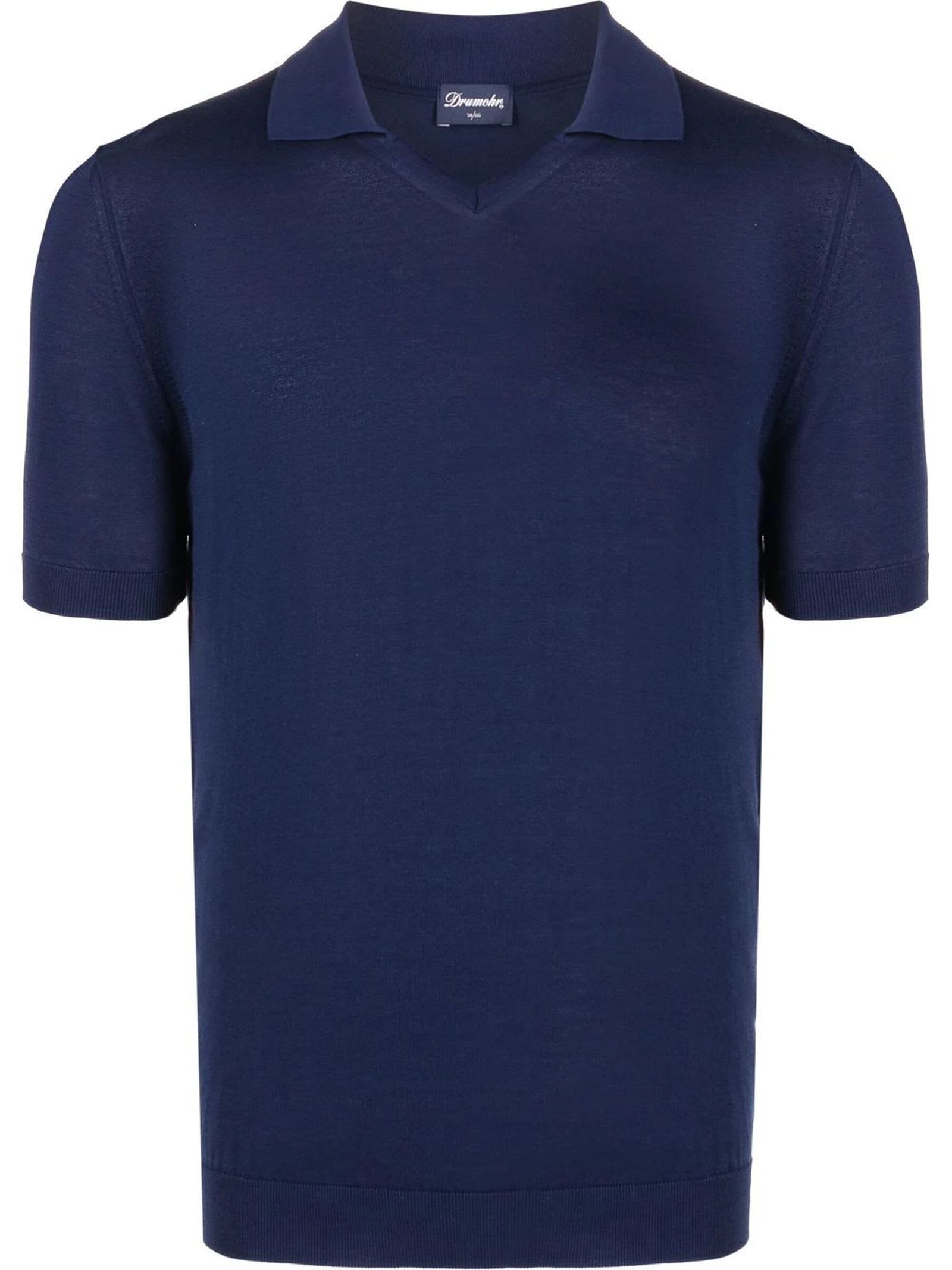 Drumohr Blue Cotton T-shirt