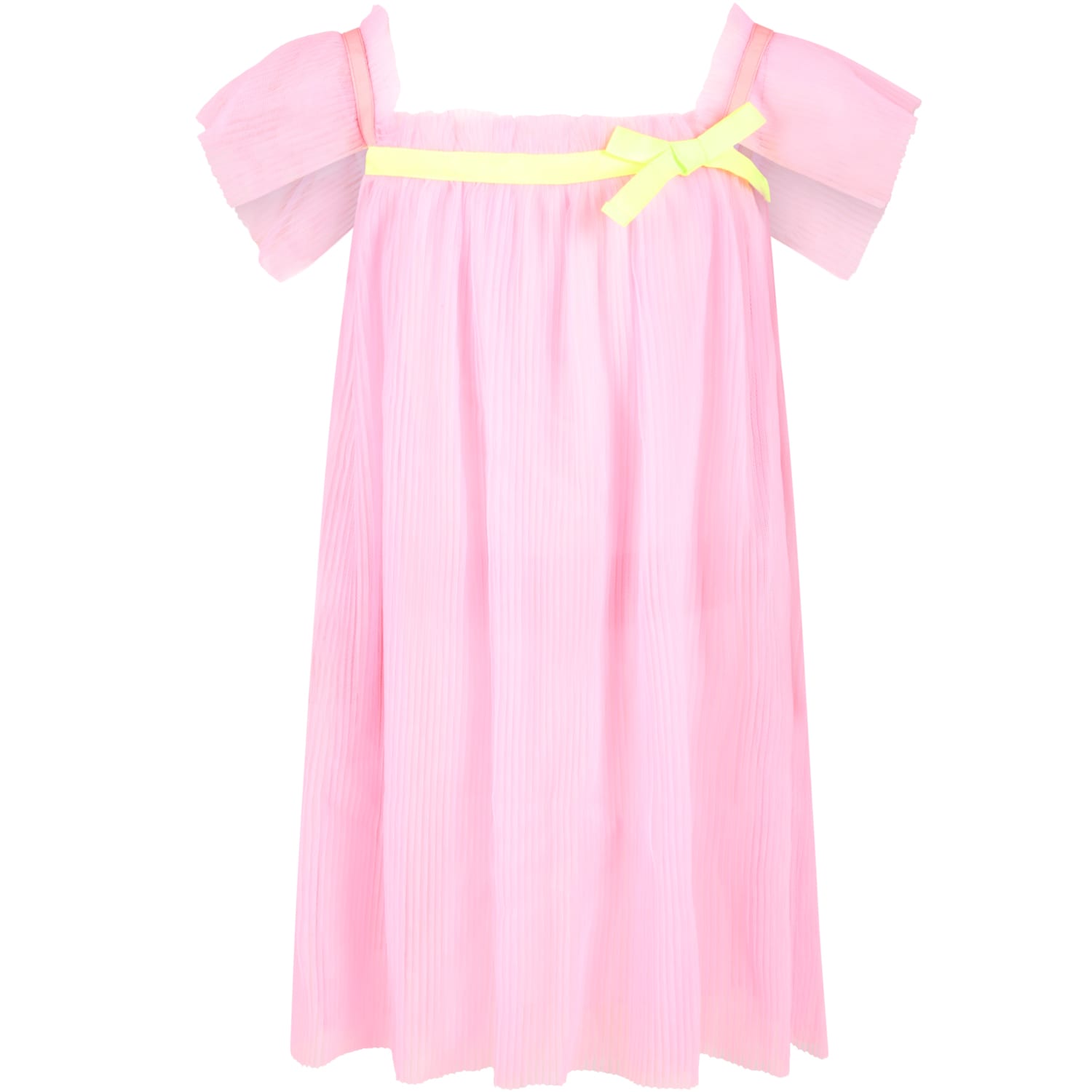 Billieblush Pink Dress For Girl With Bow