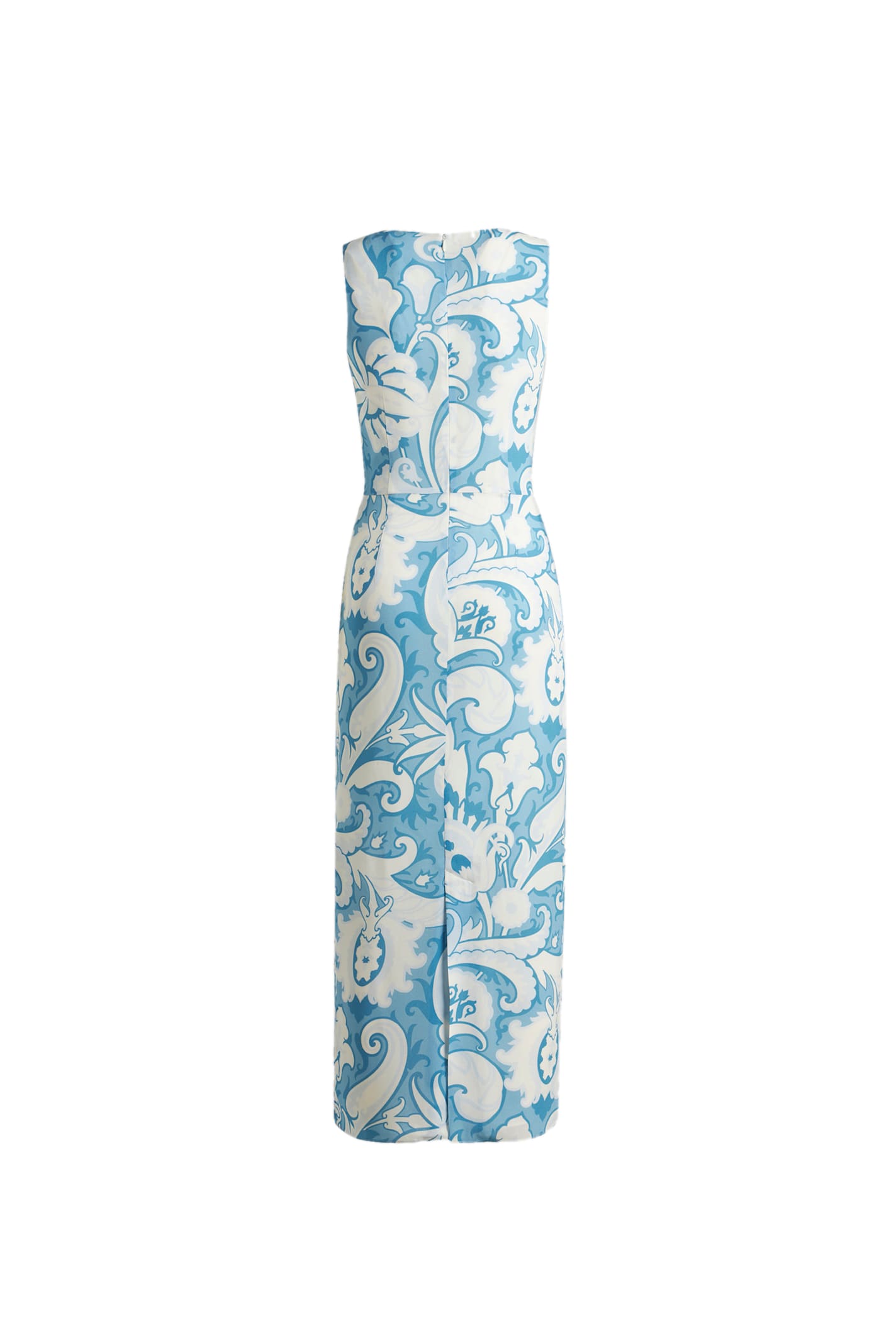 Etro Sleeveless Dress In Clear Blue