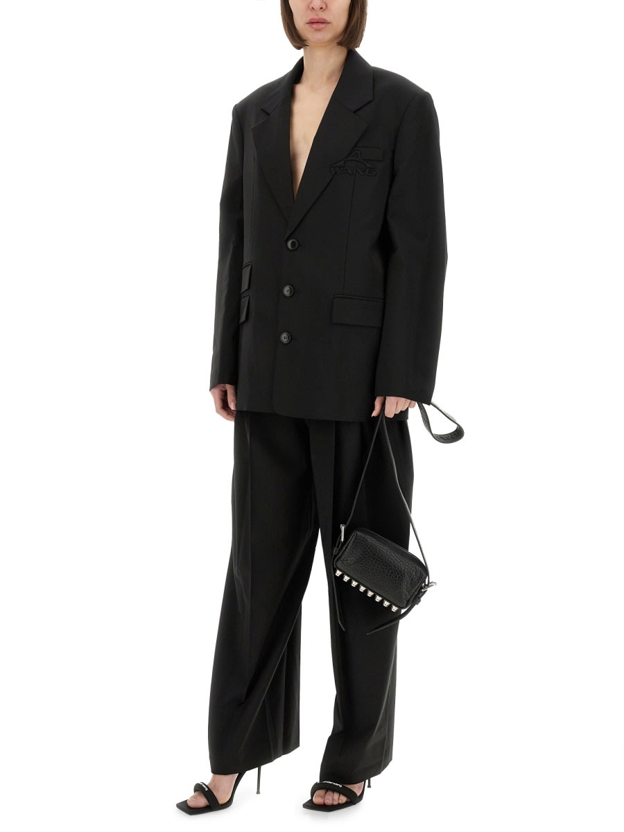 Alexander Wang Turn-down Trousers In Black