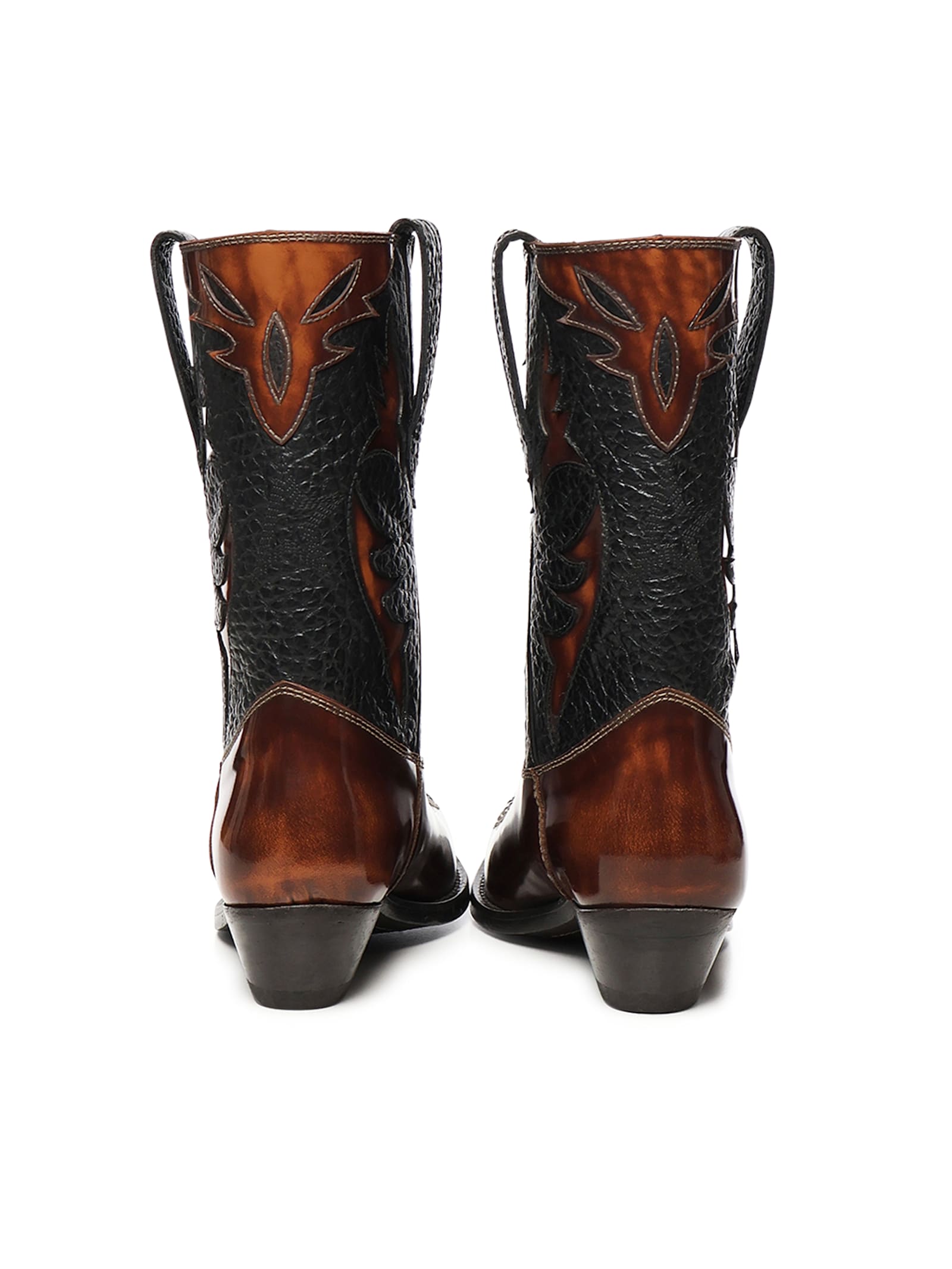 Golden Goose Wish Star Boots In Brown/black