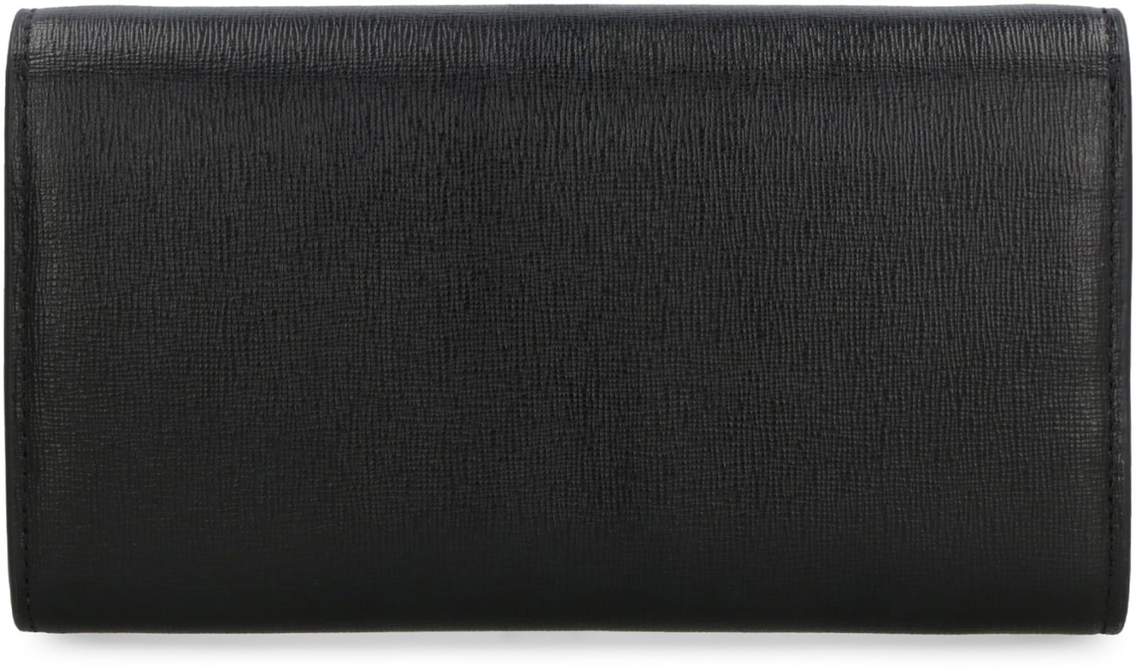 Shop Tory Burch Robinson Leather Wallet On Chain In Black