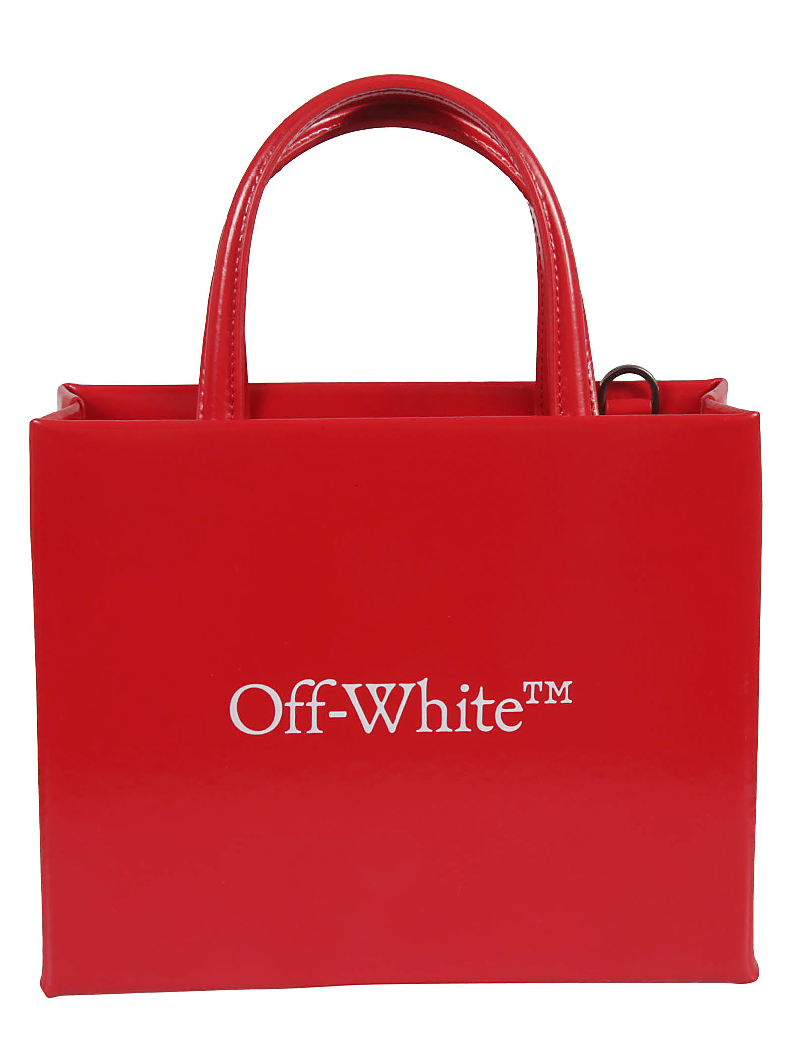 OFF-WHITE LOGO MINI BOX TOTE,OWNA059R21LEA0012501 2501 RED WHITE
