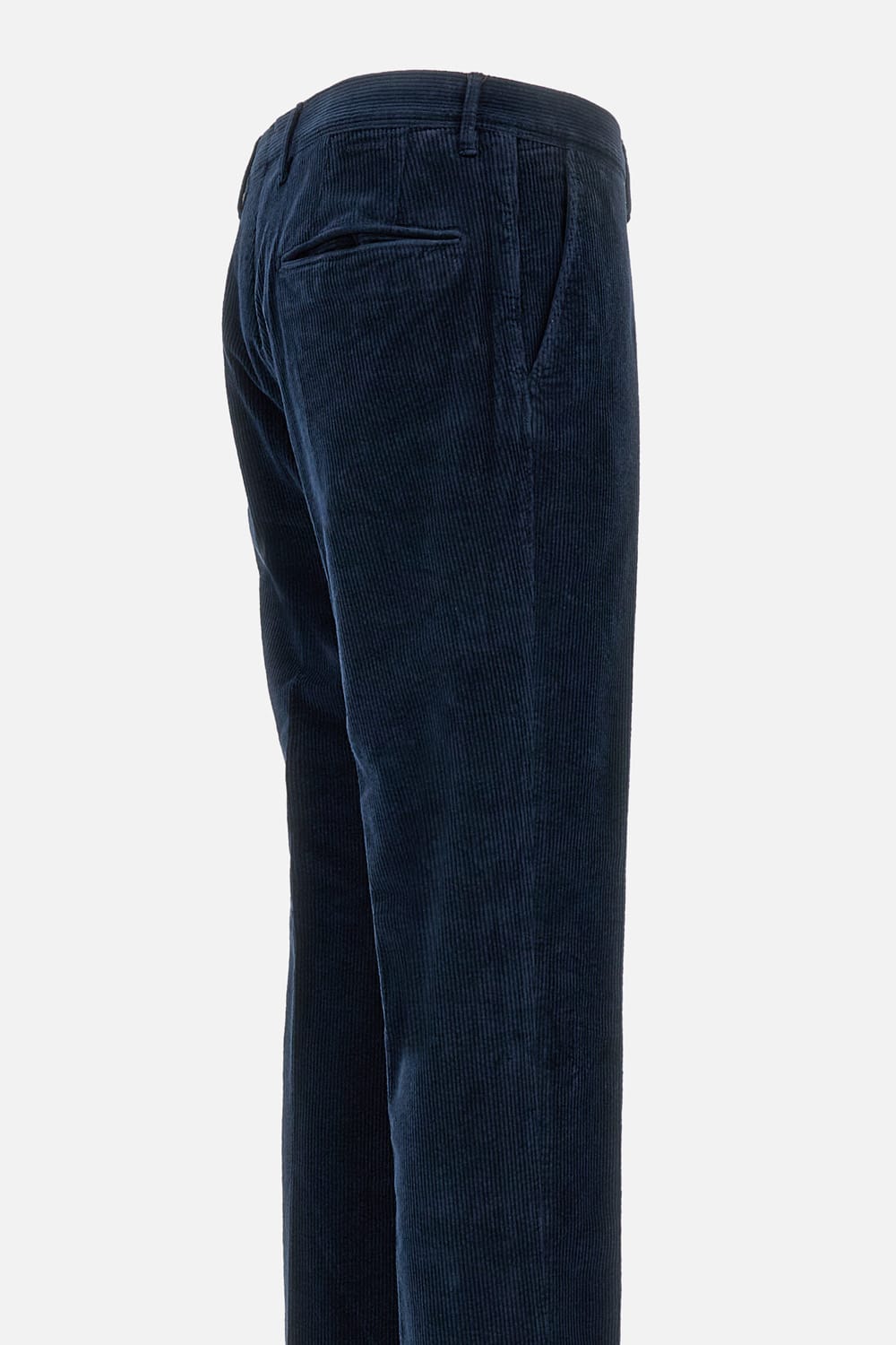 Incotex Corduroy Cotton-blend Trousers In Blue