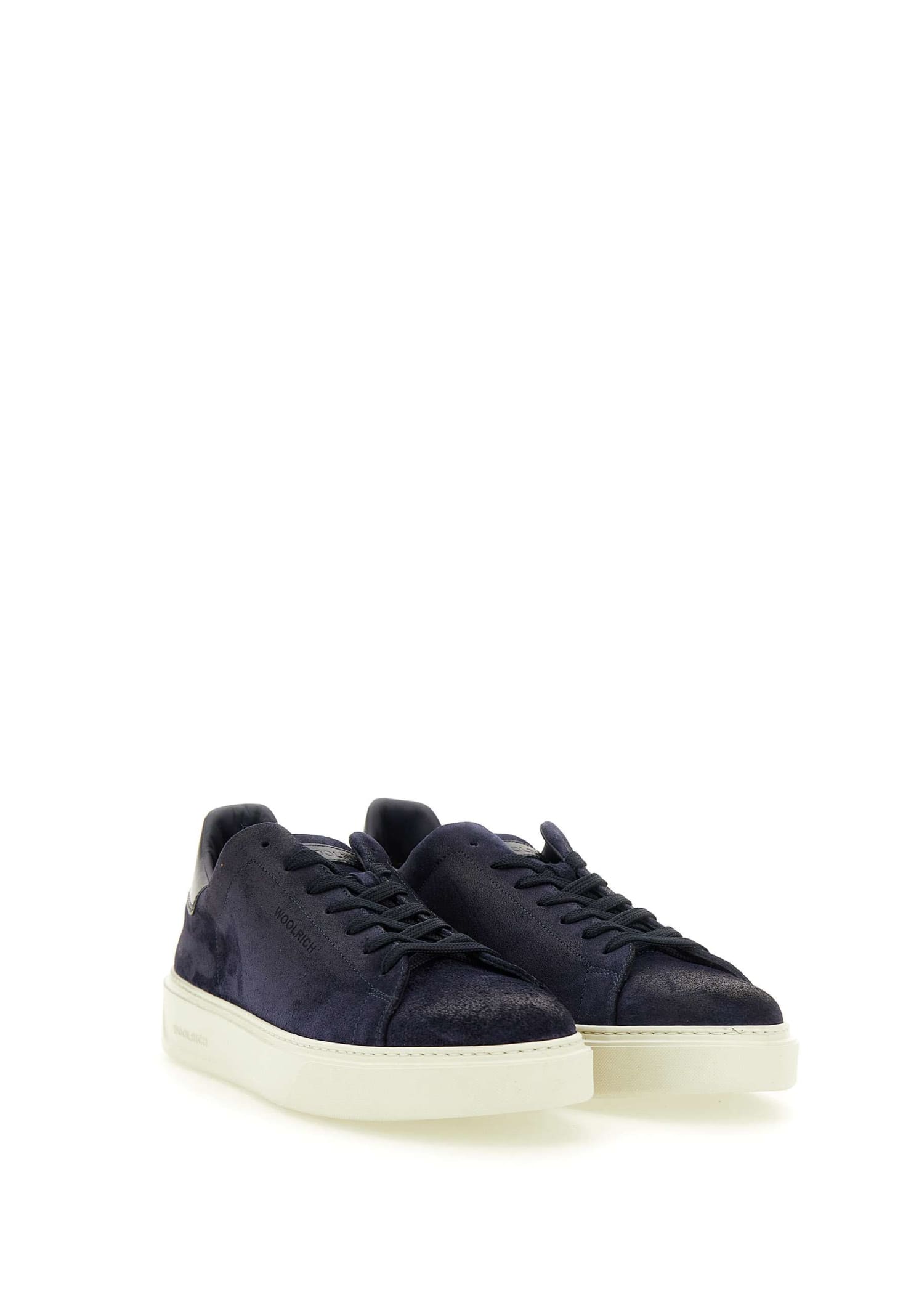 Shop Woolrich Classic Court Suede Sneakers In Blu