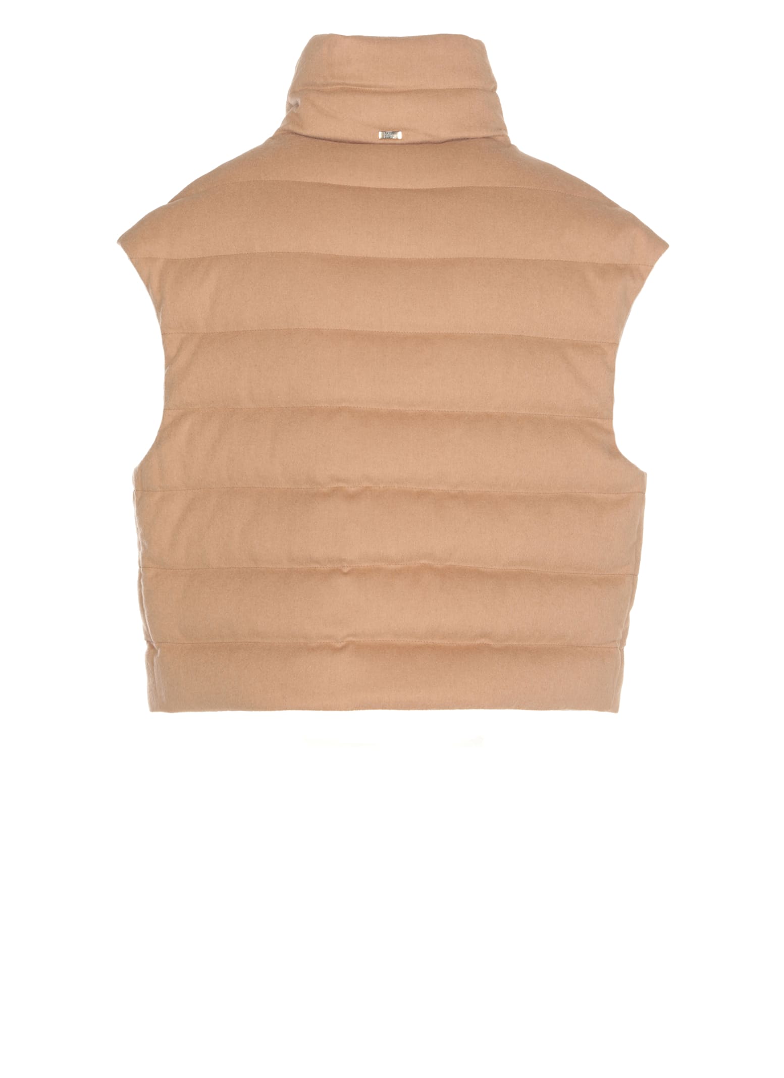 Shop Herno Camel Vest In Brown