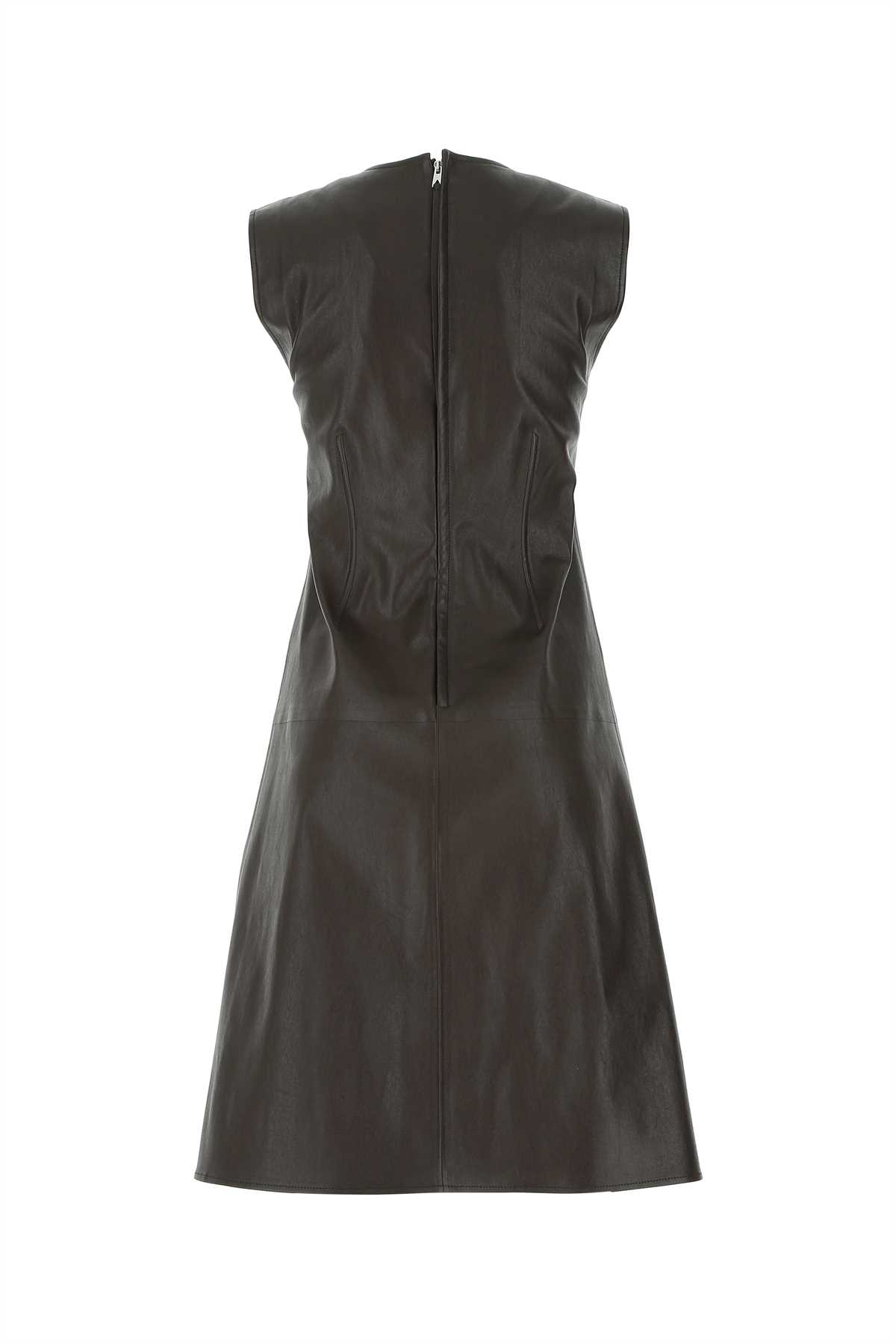 Bottega Veneta Women Dark Brown Nappa Leather Dress
