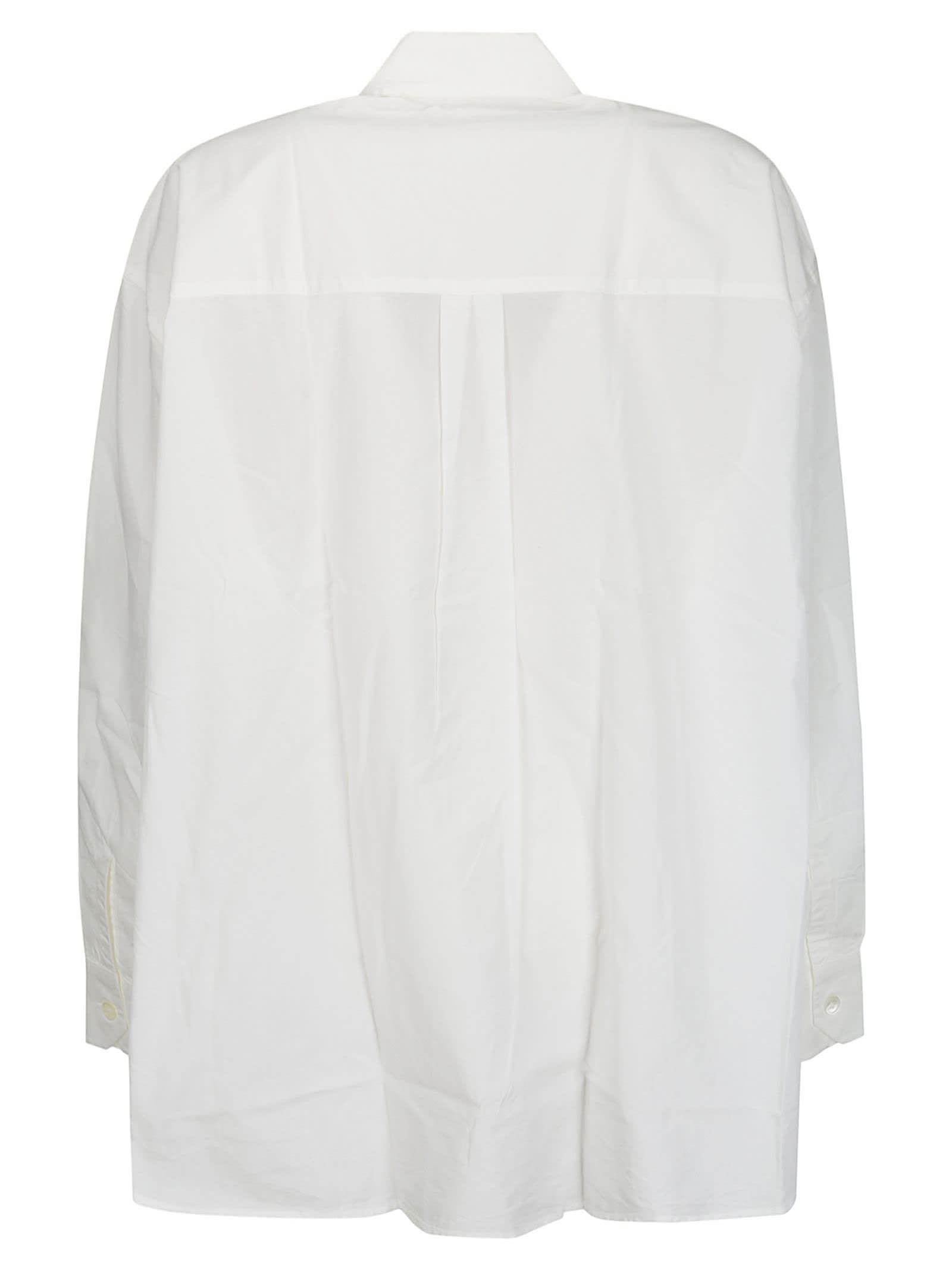 Shop Our Legacy Borrowed Shirt In White Peached Cupro