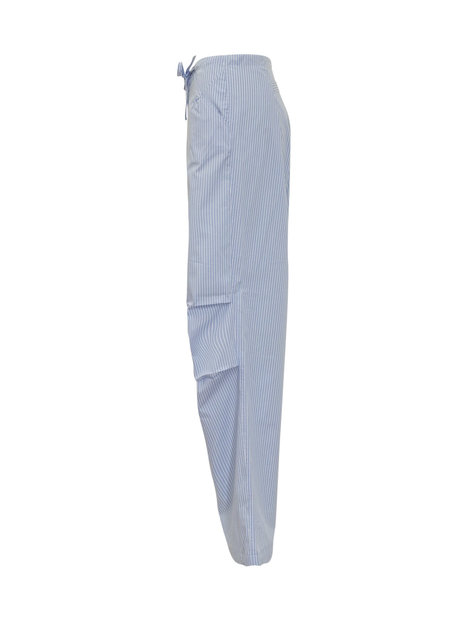 Shop Darkpark Daisy Milit Trousers In Light Blue/white
