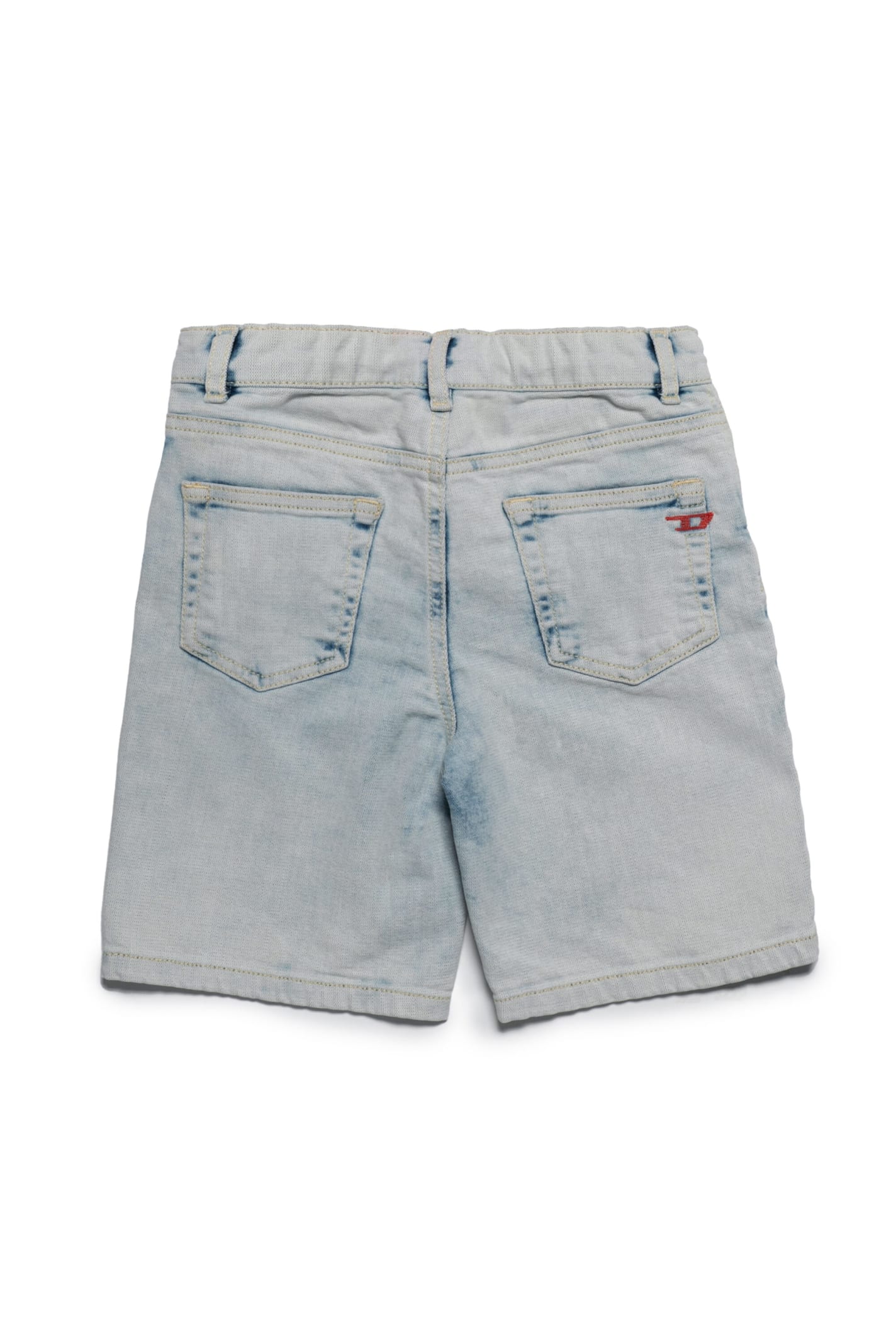 Diesel Kids' Joggjeans® Faded Effect Shorts In Blue
