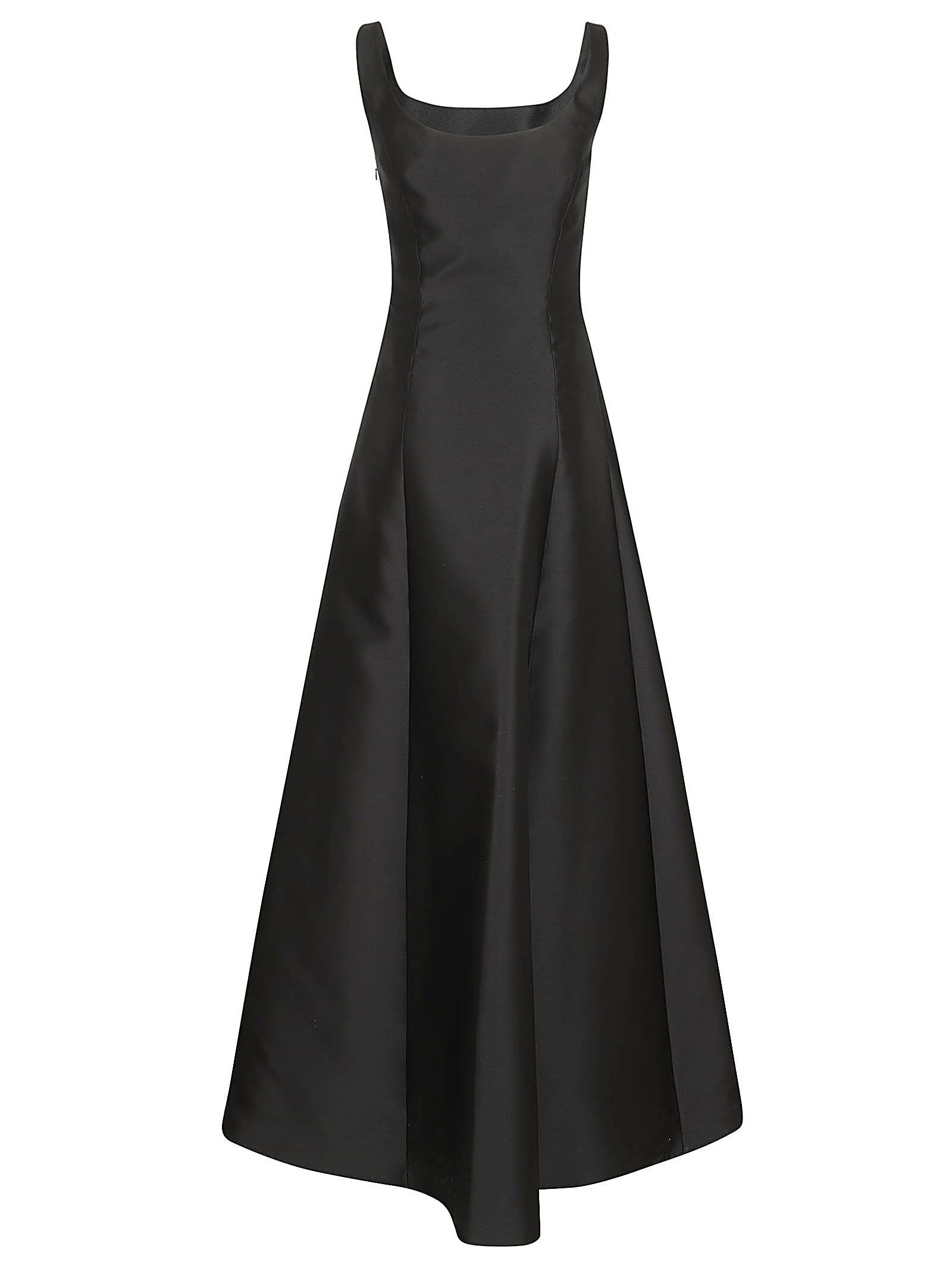 Shop Alberta Ferretti Long Dress In Nero