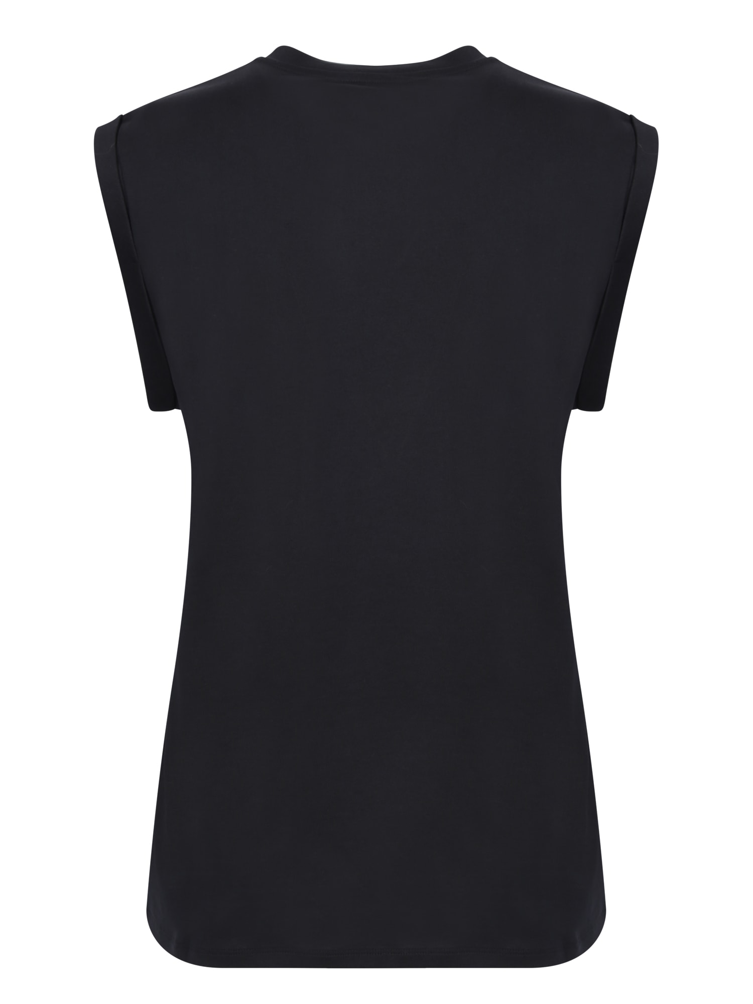 Shop Balmain Cap Sleeves T-shirt In Black