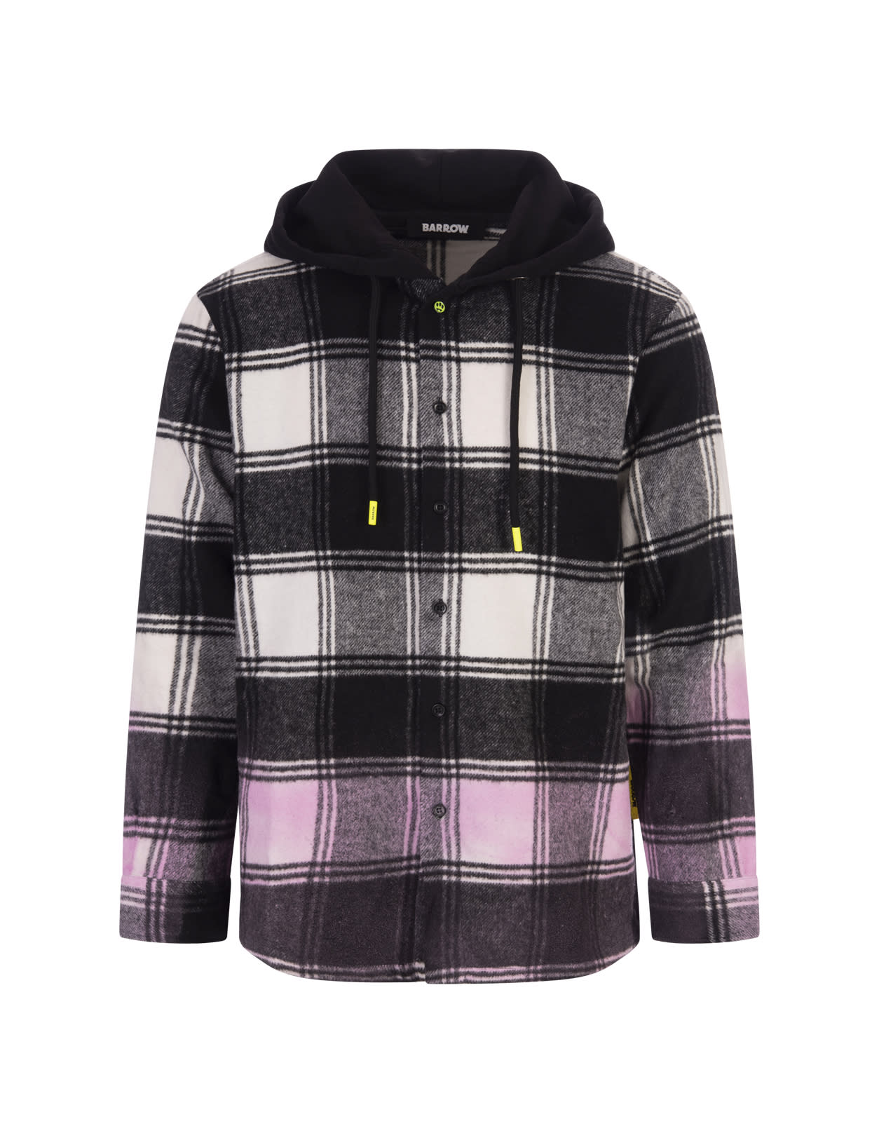 BARROW FLANNEL SHIRT WITH HOOD AND CHECKED PATTERN