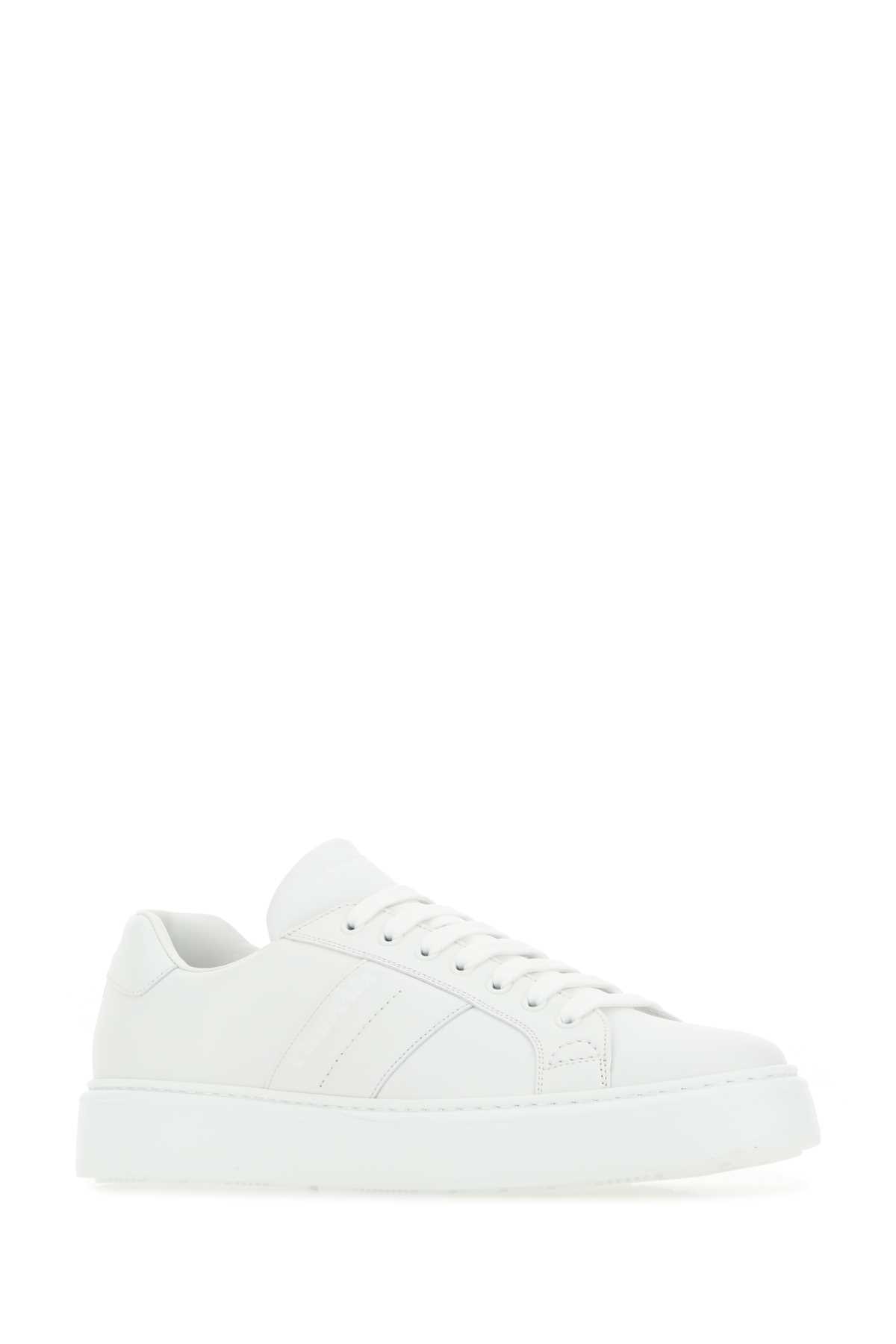 Shop Church's White Leather Mach 3 Sneakers In F0abk