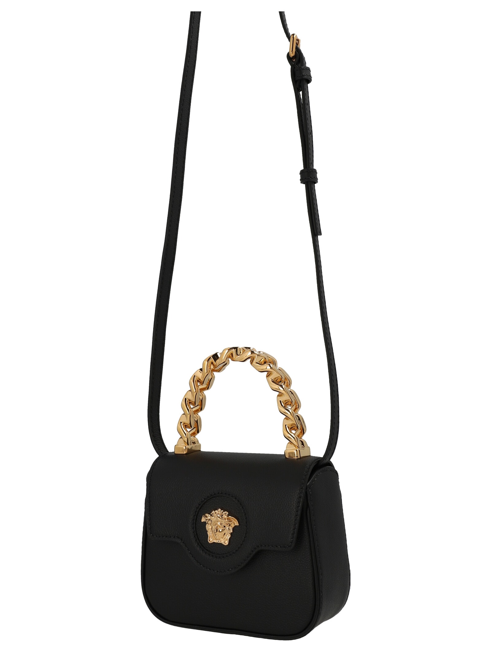 Shop Versace La Medusa Mini Handbag In Black