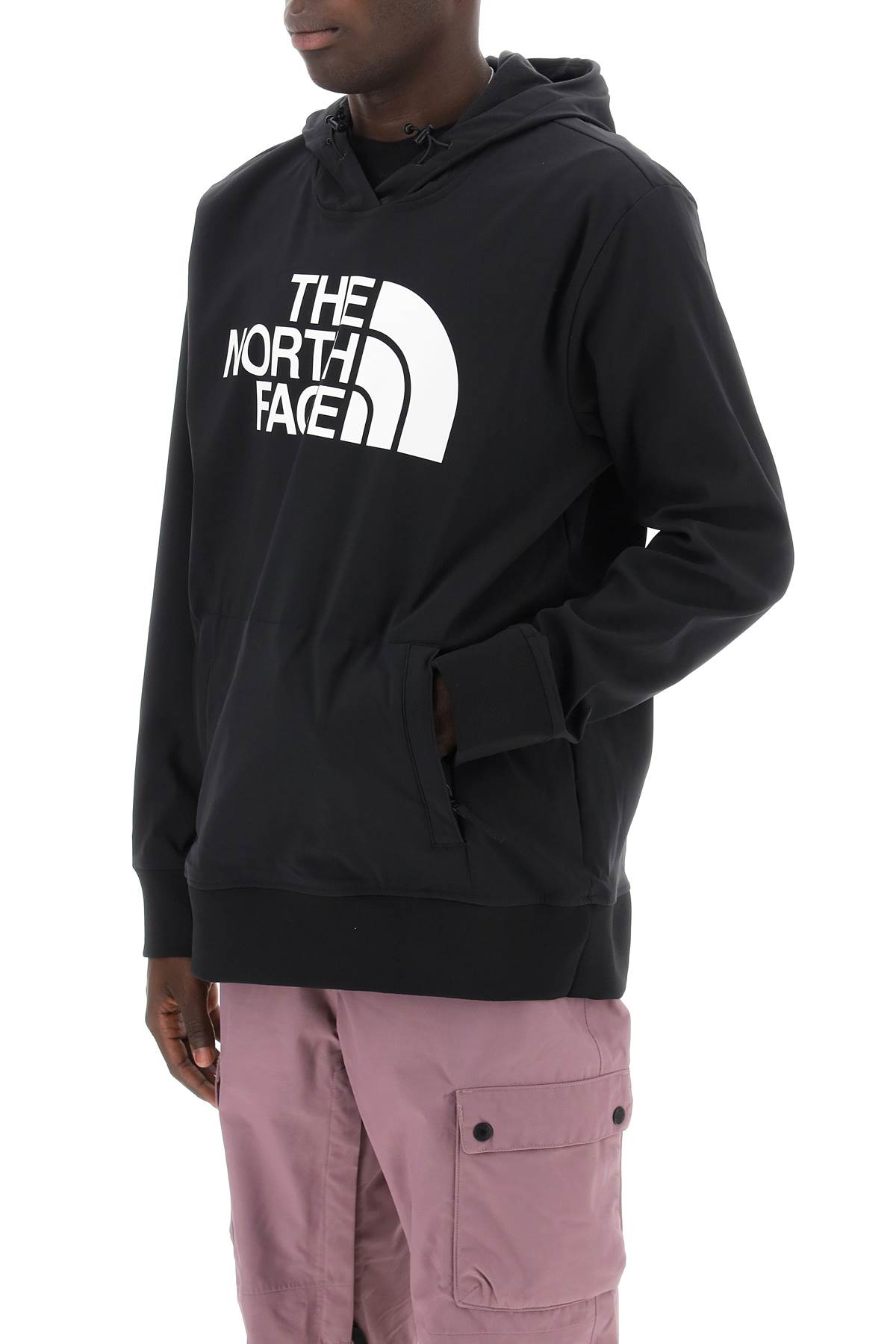 Shop The North Face Techno Hoodie With Logo Print In Tnf Black (black)