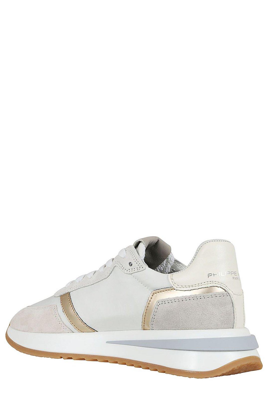Shop Philippe Model Tropez 2.1 Lace-up Sneakers In White/neutrals