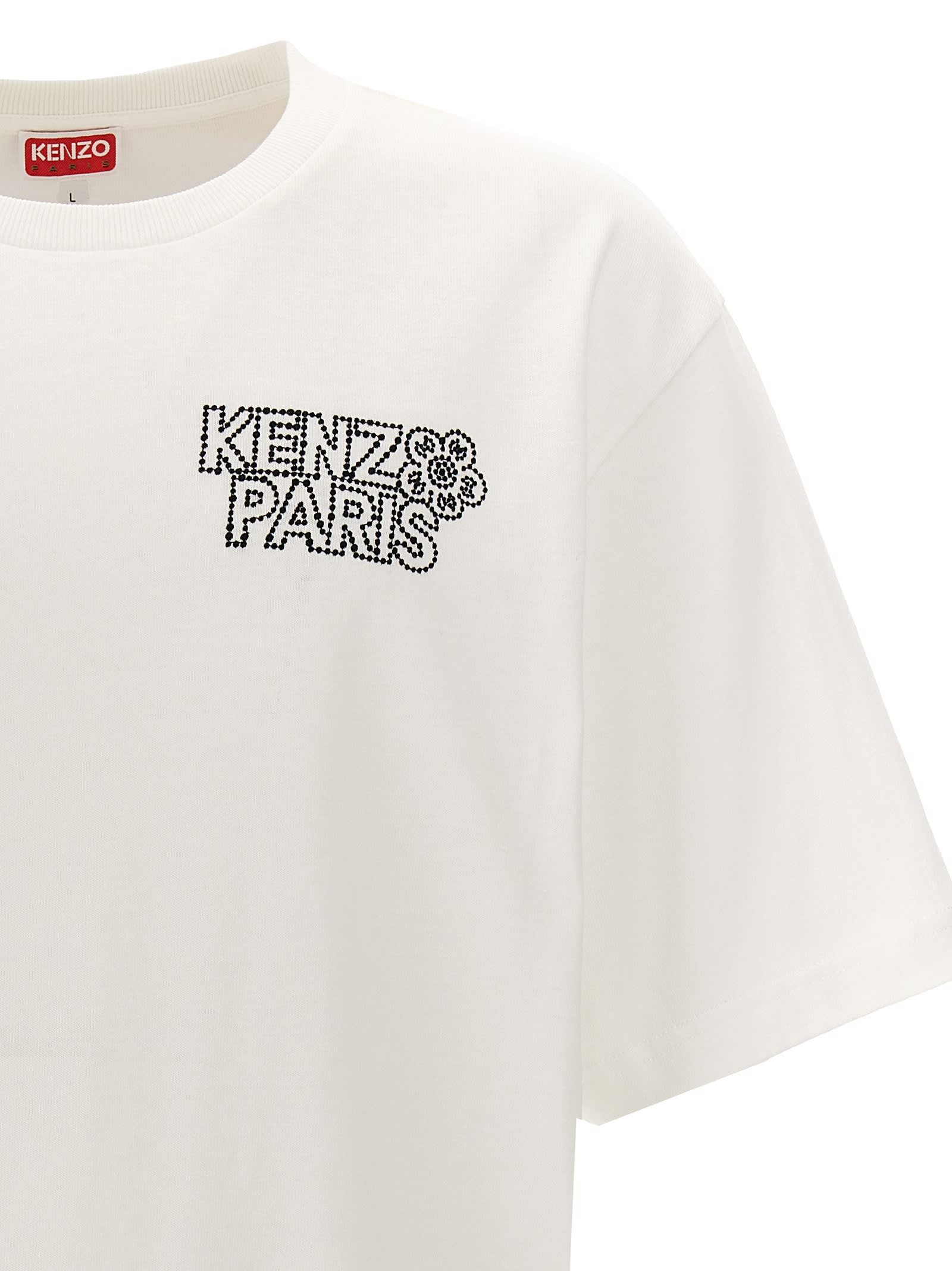 Shop Kenzo Constellation T-shirt In White/black