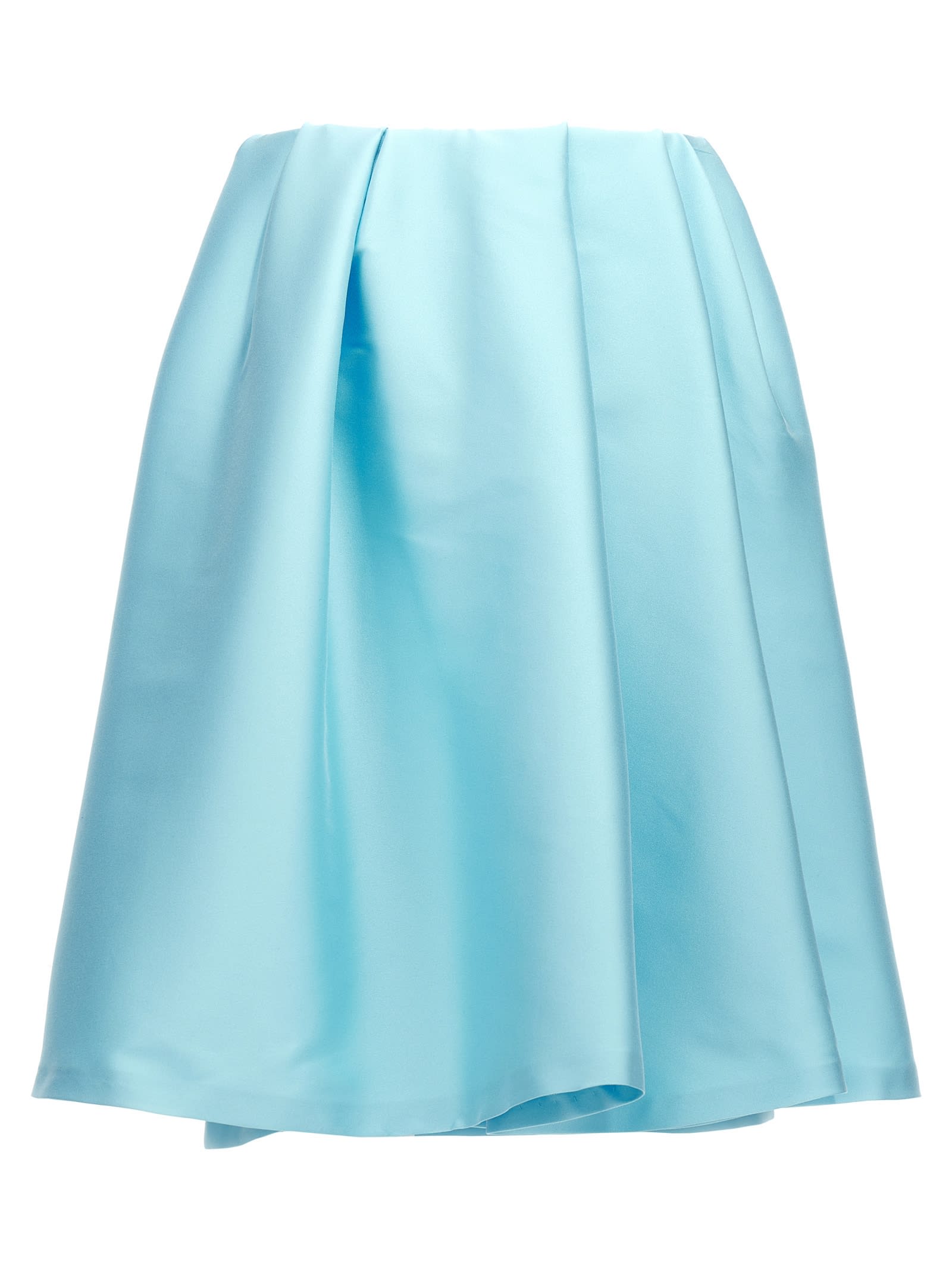 Sportmax Beira Bustled Skirt In Light Blue