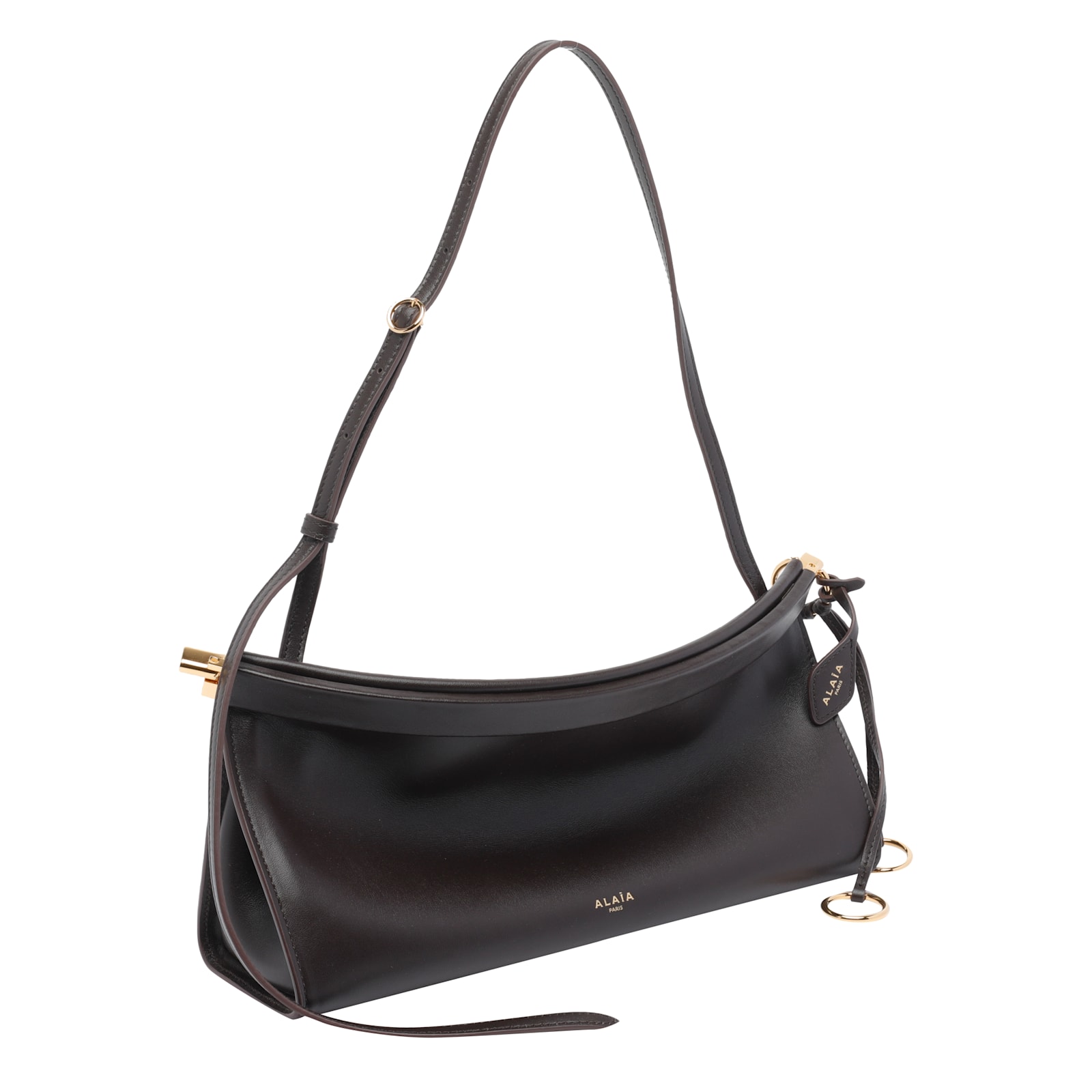 Alaïa Medium Le Click East West Shoulder Bag In Black