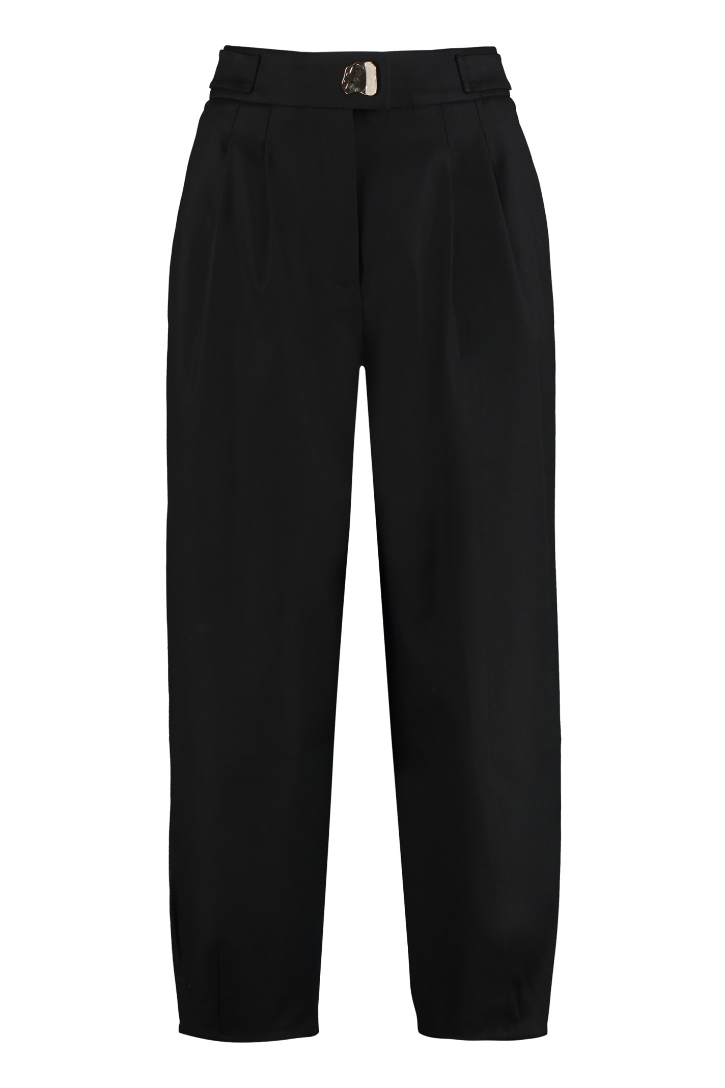 Mother Of Pearl Saint High-waist Tapered-fit Trousers In Black