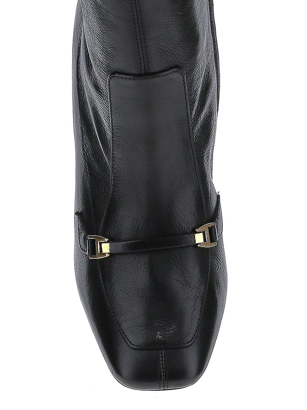Shop Saint Laurent Camden Boots In Shiny Grained Leather In Black