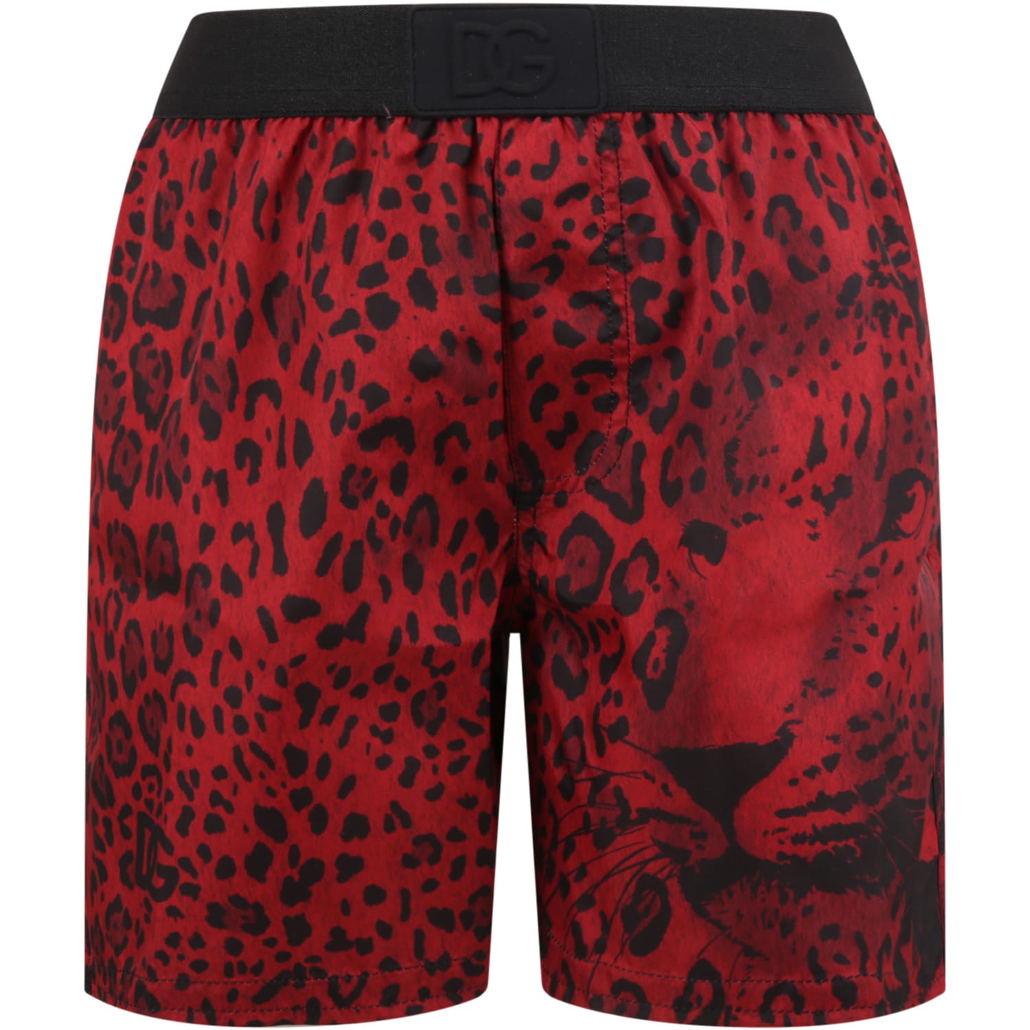 Dolce & Gabbana Red Swimshort For Boy