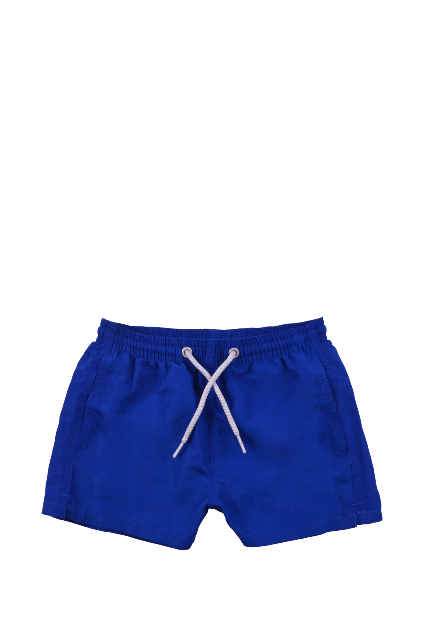 Mc2 Saint Barth Kids' Swim Shorts Changing In The Water In Blue
