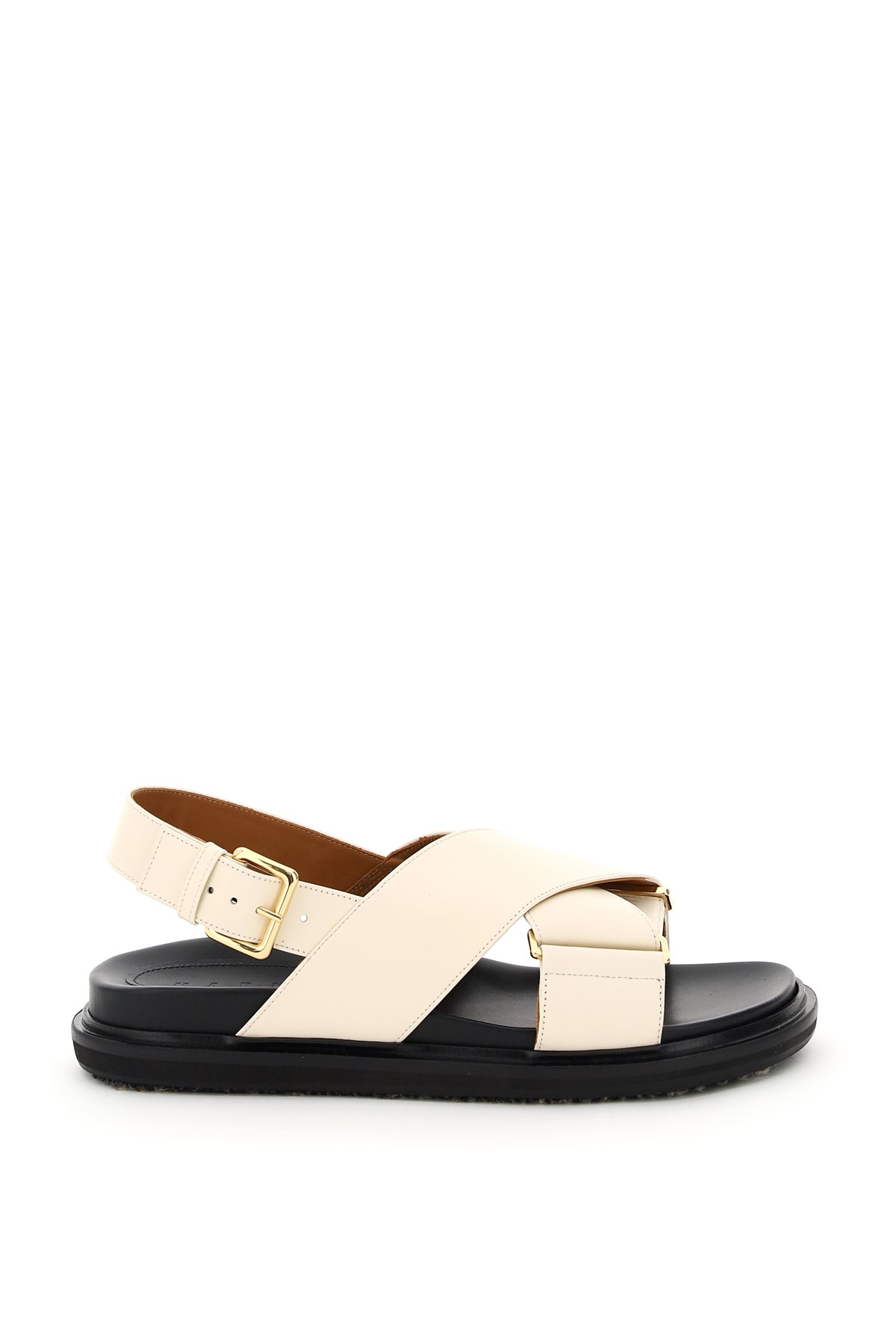 Shop Marni Fussbett Sandals In Silk White (white)