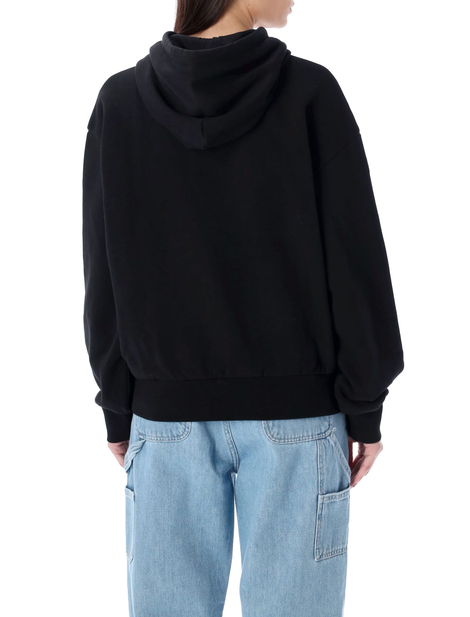 Carhartt Casey Logo-embroidered Cotton Hoodie In Black