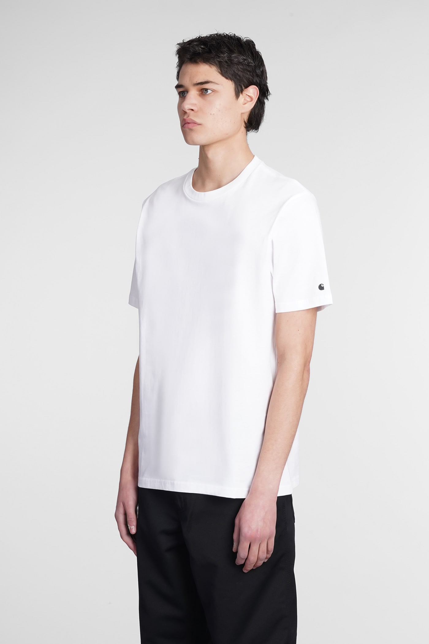 Carhartt T-shirt In White Cotton In White