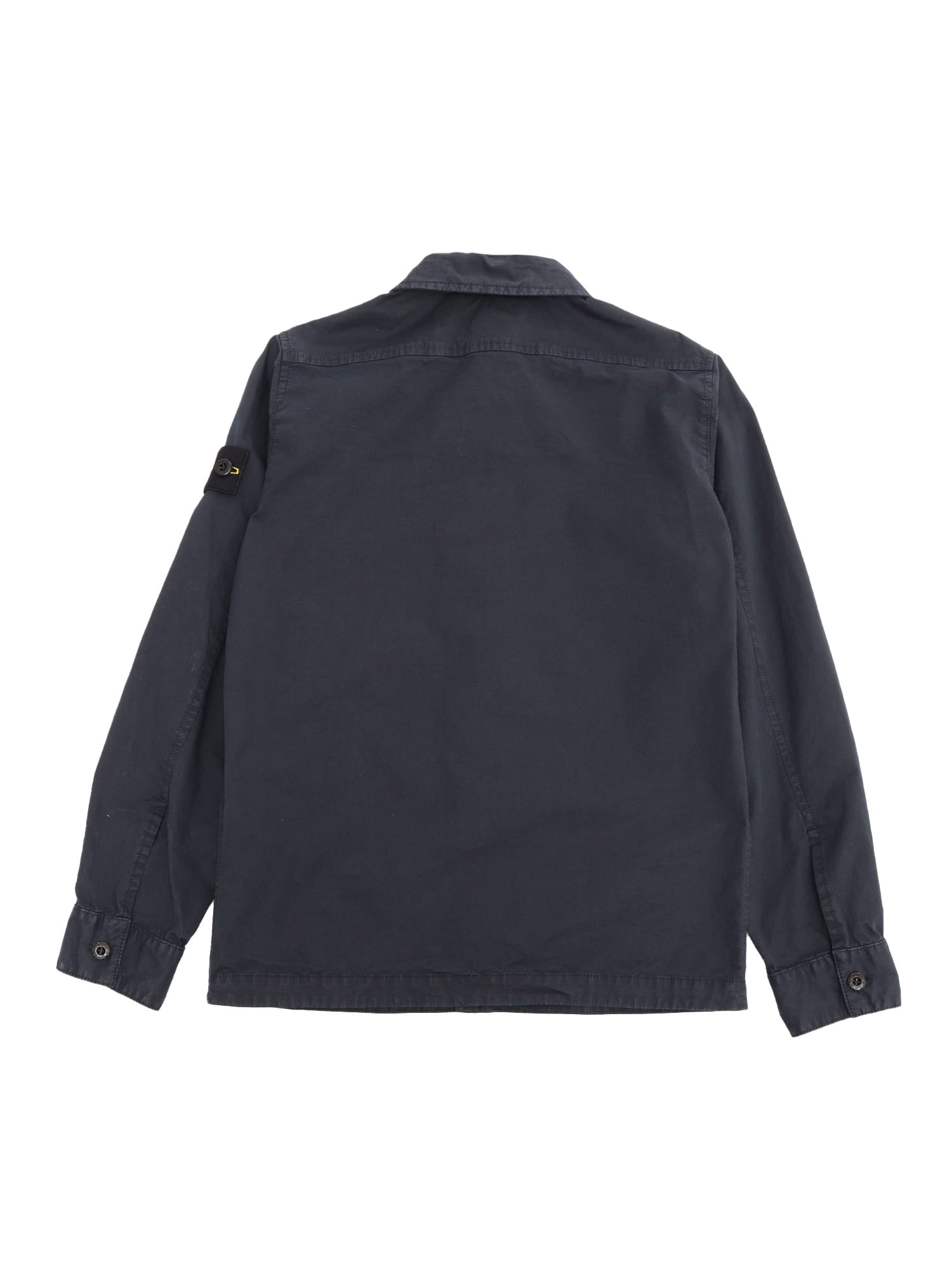 Shop Stone Island Junior Denim Black Jacket In Blue