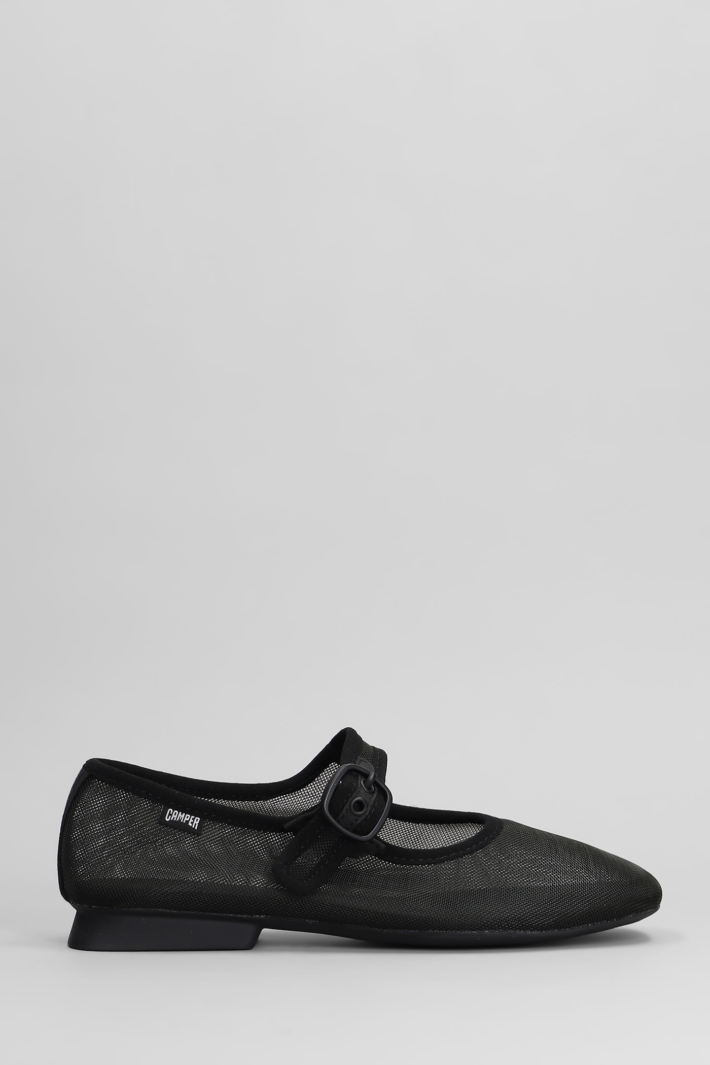 Casi Myra Ballet Flats In Black Fabric