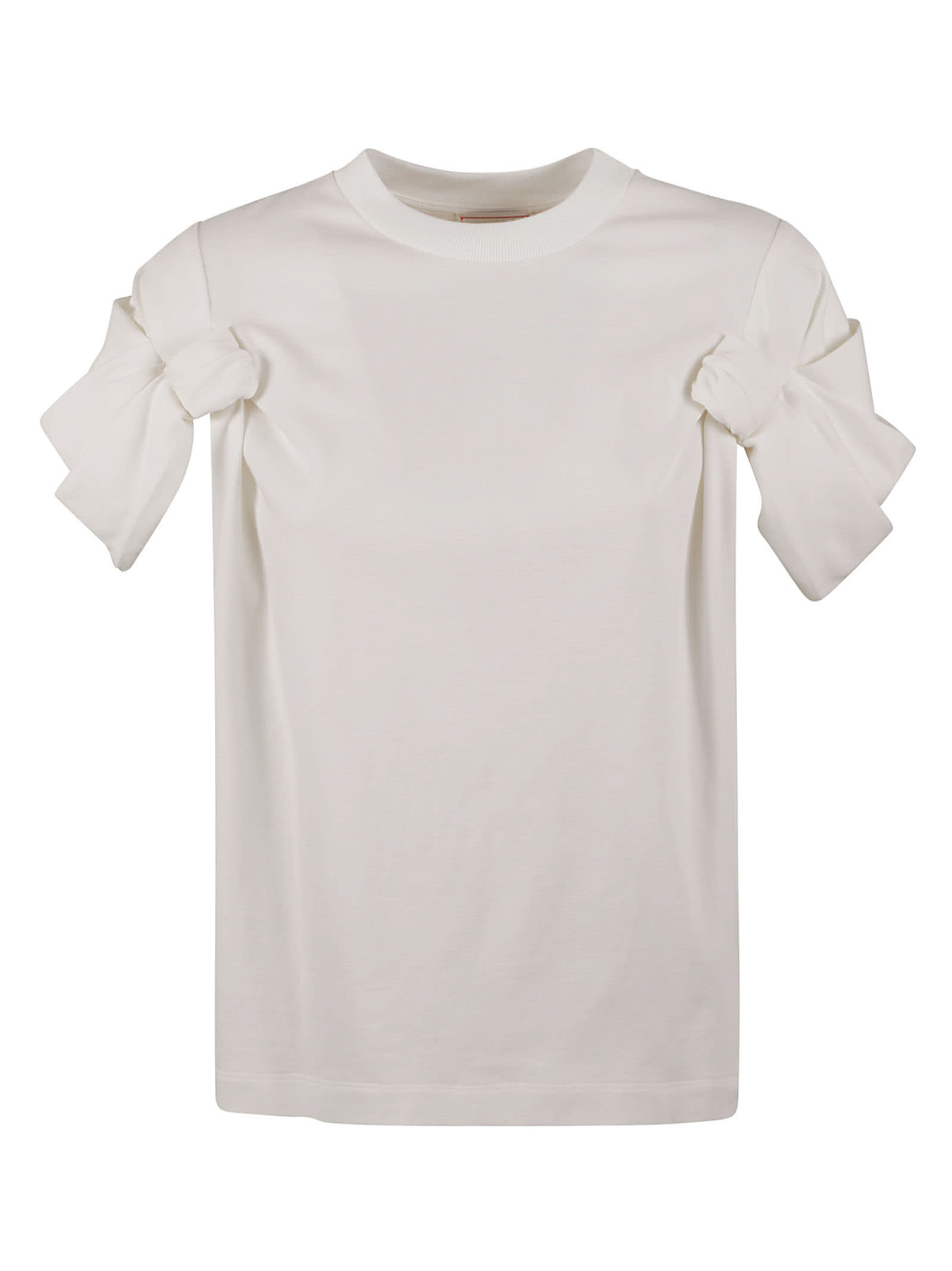 Shop Alexander Mcqueen Cut And Sew T-shirt In Optical White