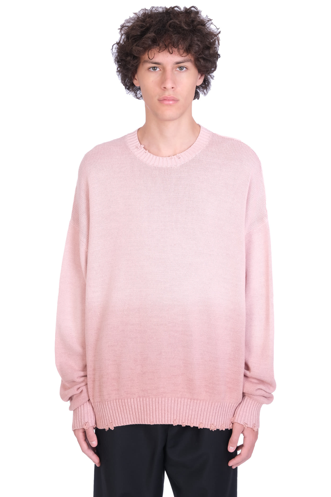Acne Studios Knitwear In Rose-pink Cotton