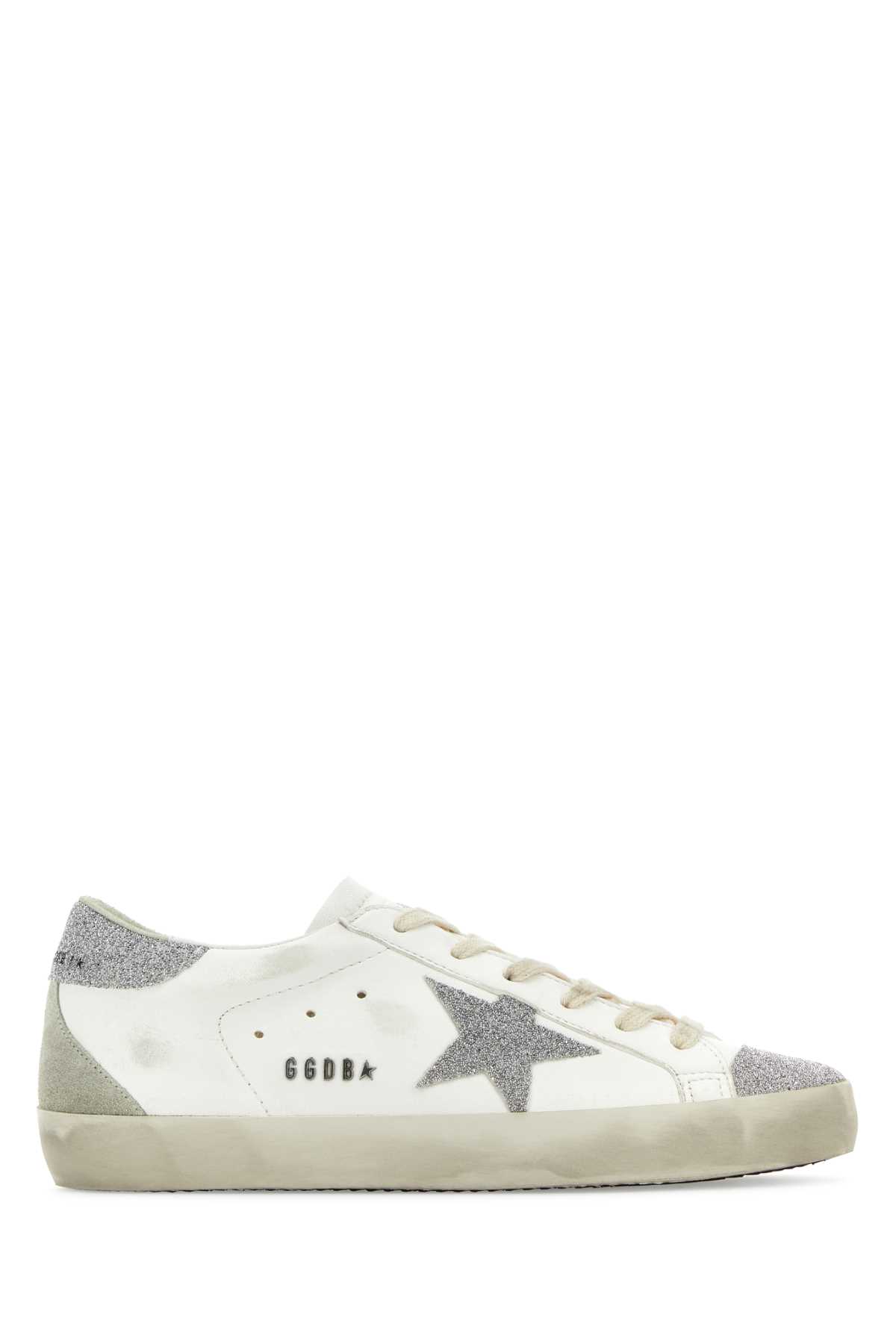 Shop Golden Goose Multicolor Leather Superstar Sneakers In Creamsilverice