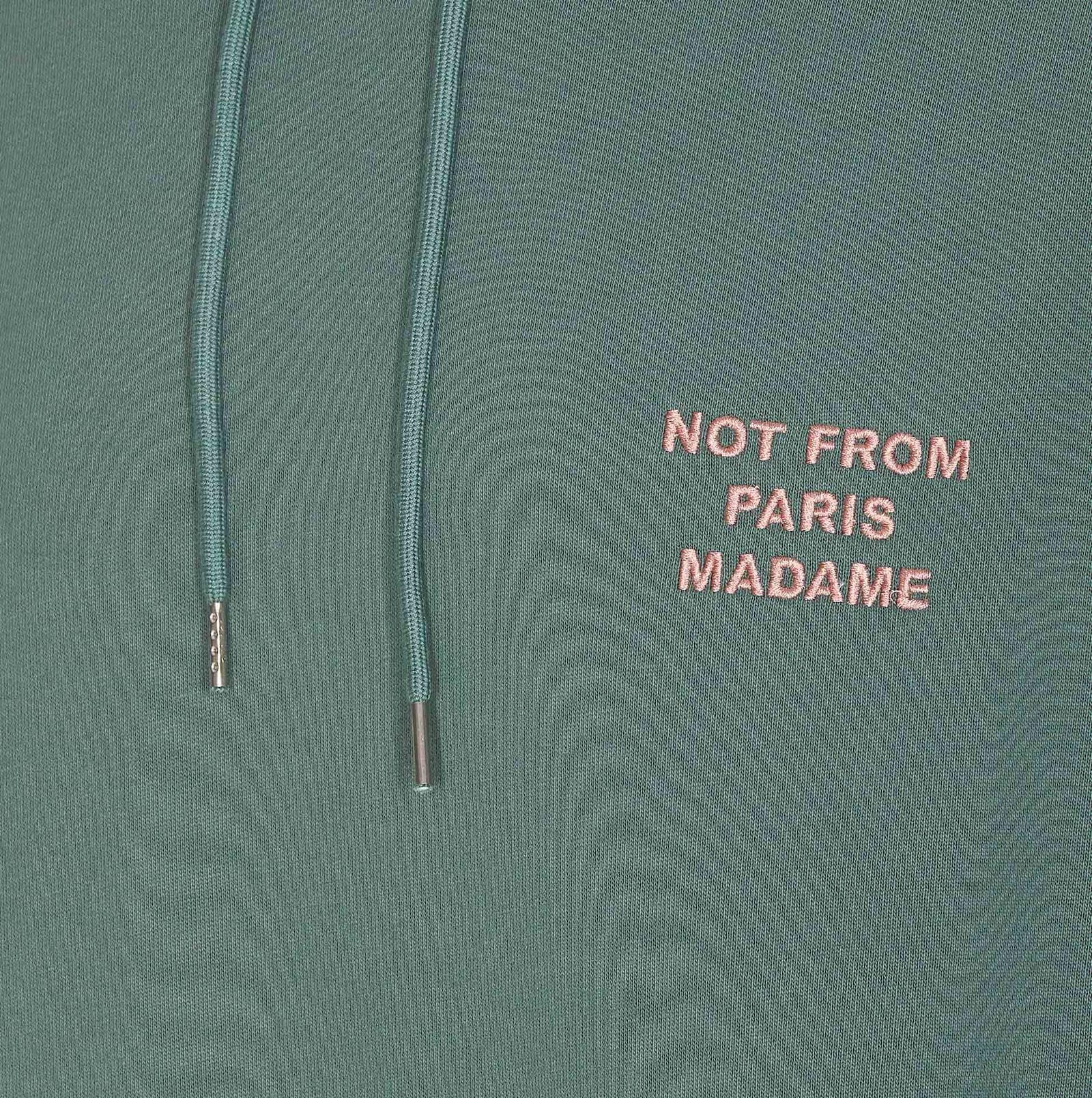 Shop Drôle De Monsieur Le Slogan Hoodie In Green